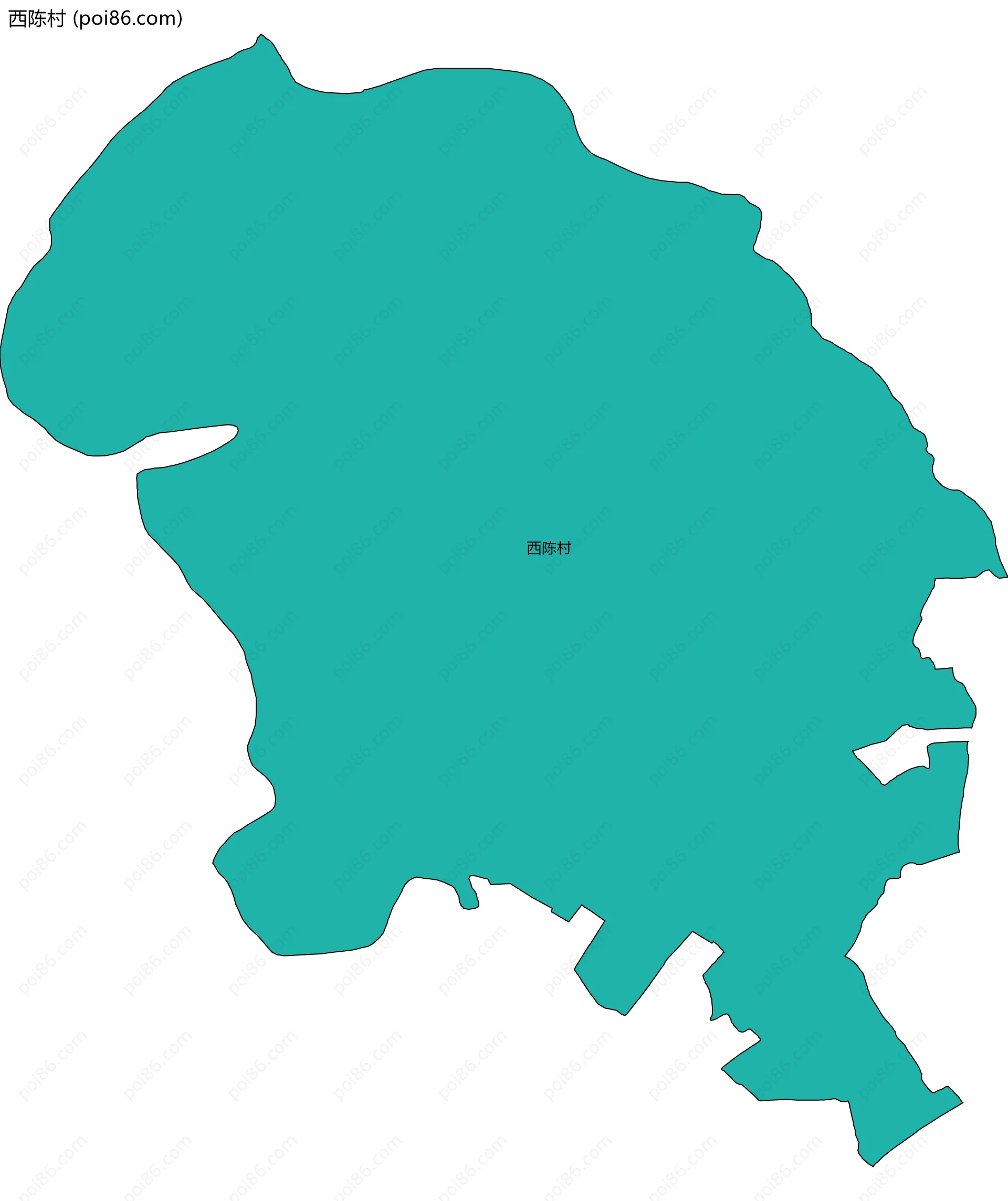 西陈村边界地图