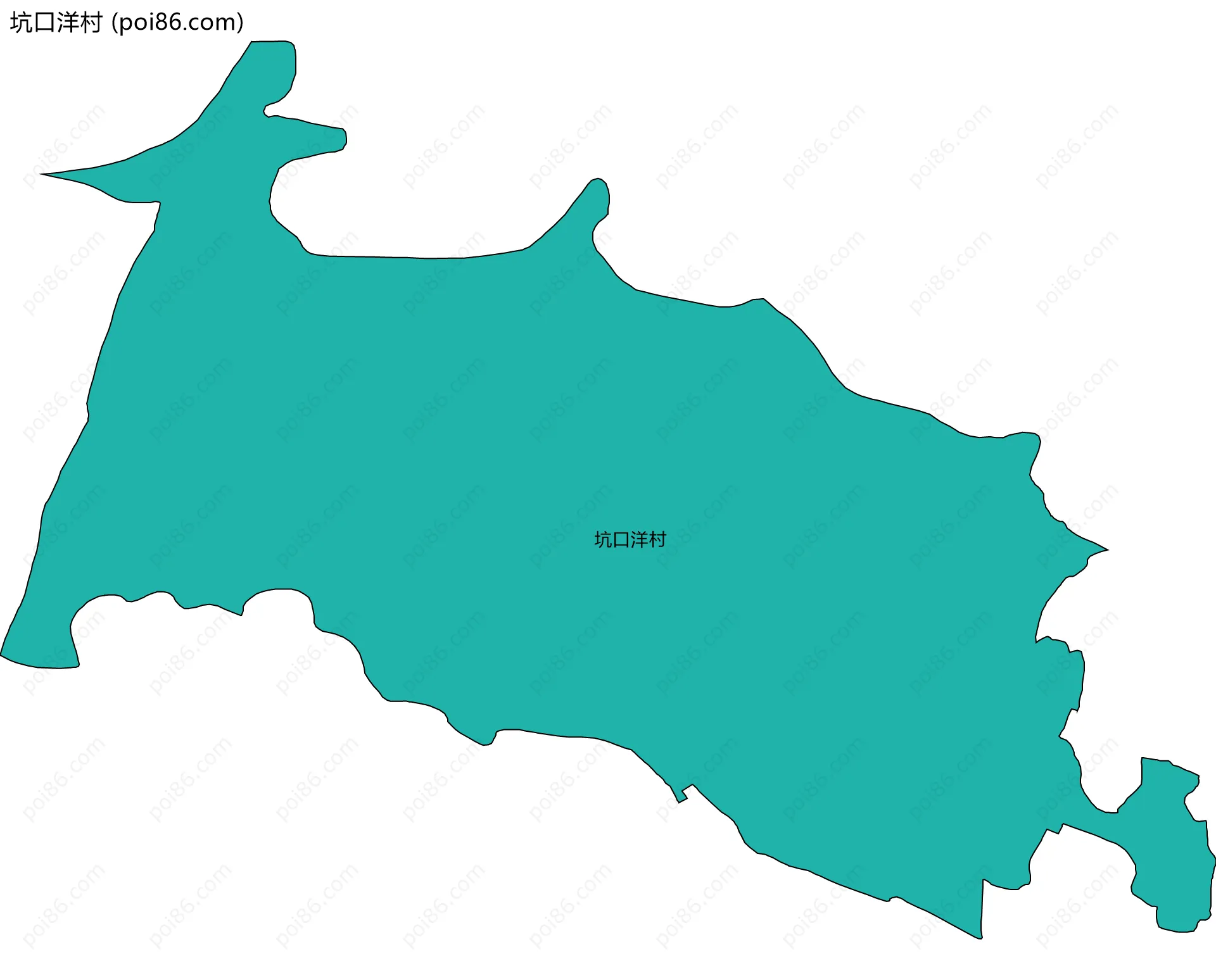 坑口洋村边界地图