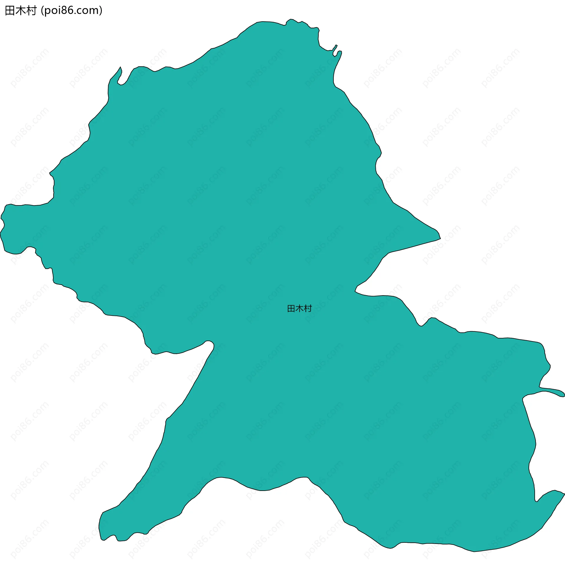 田木村边界地图