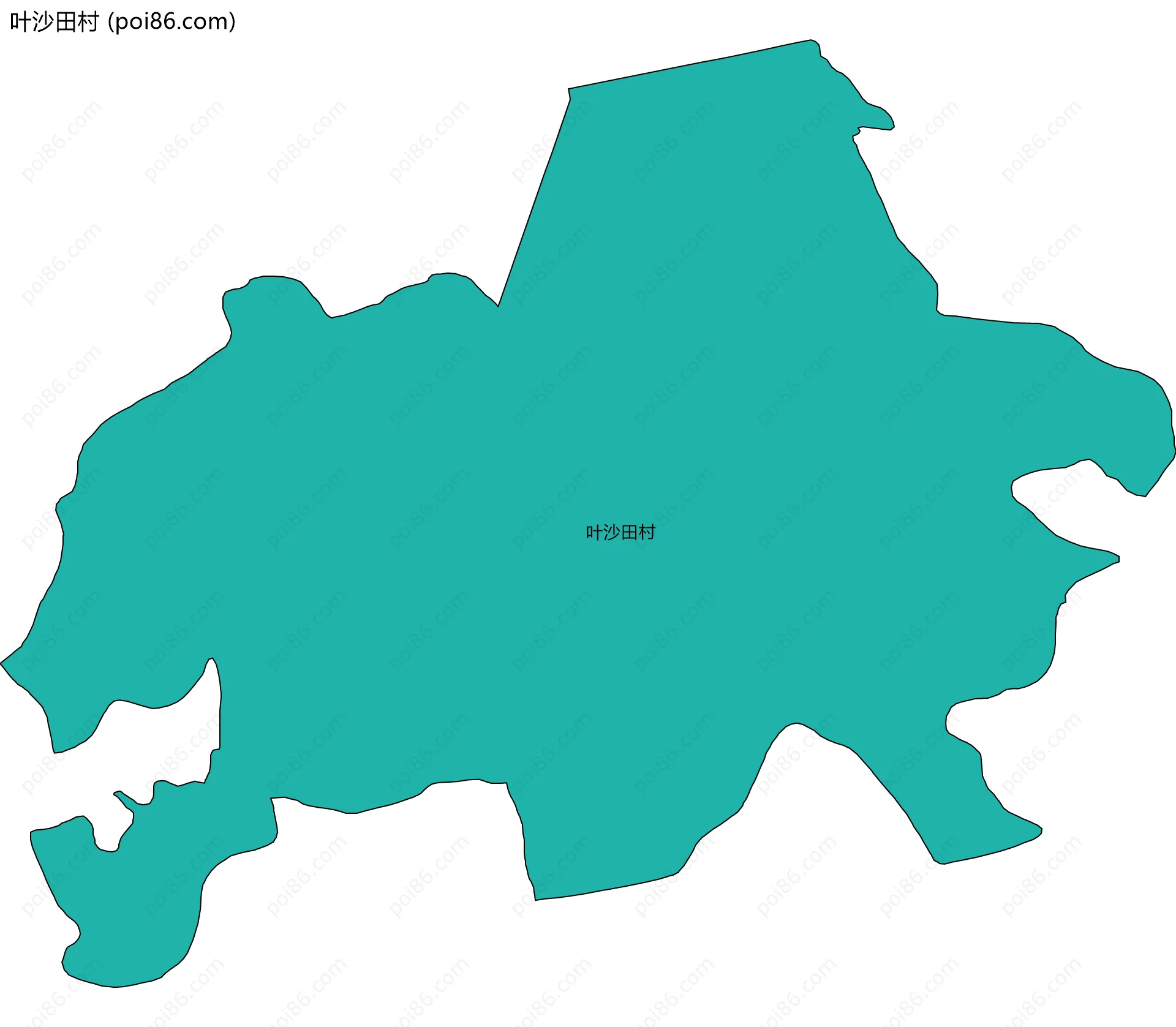 叶沙田村边界地图