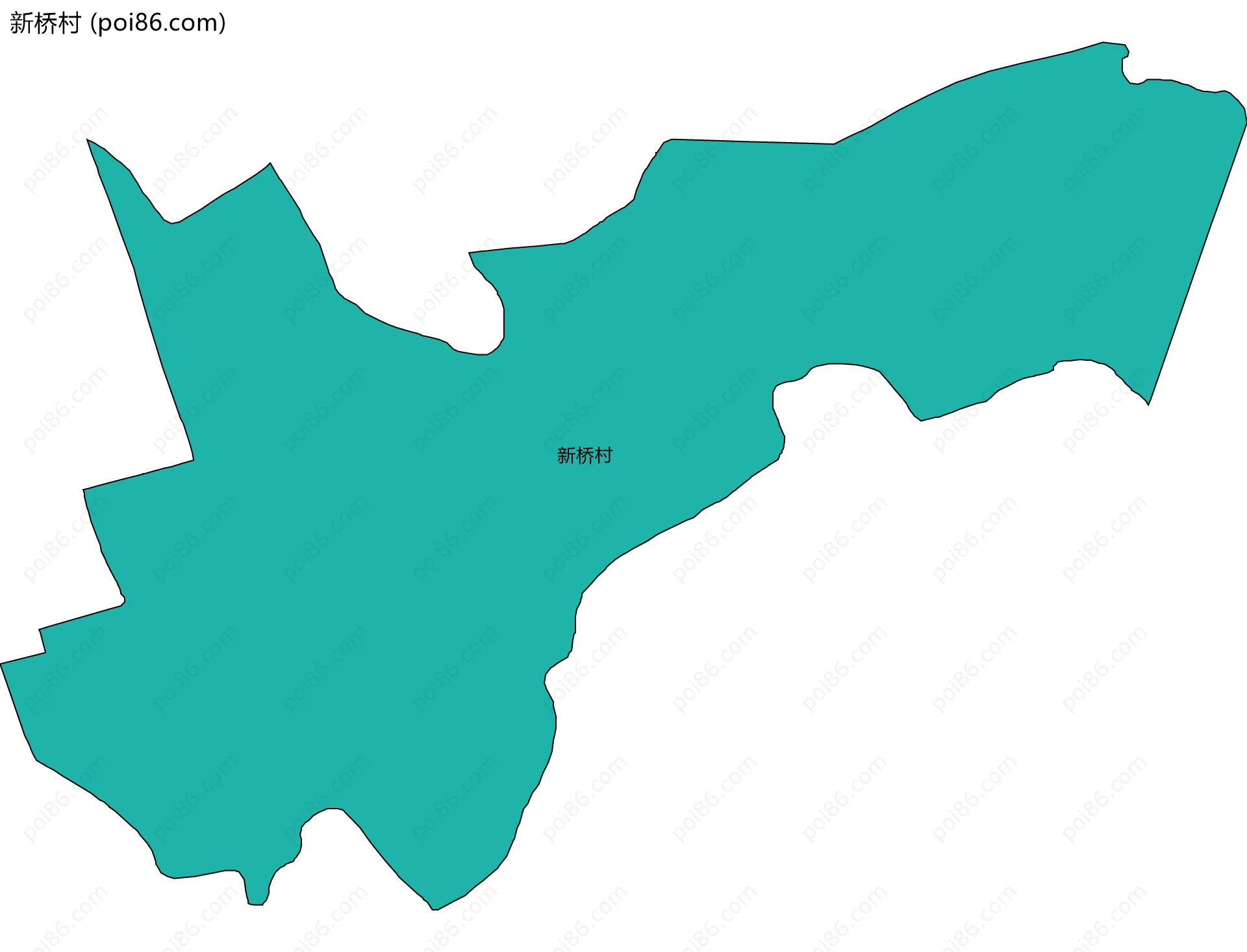 新桥村边界地图