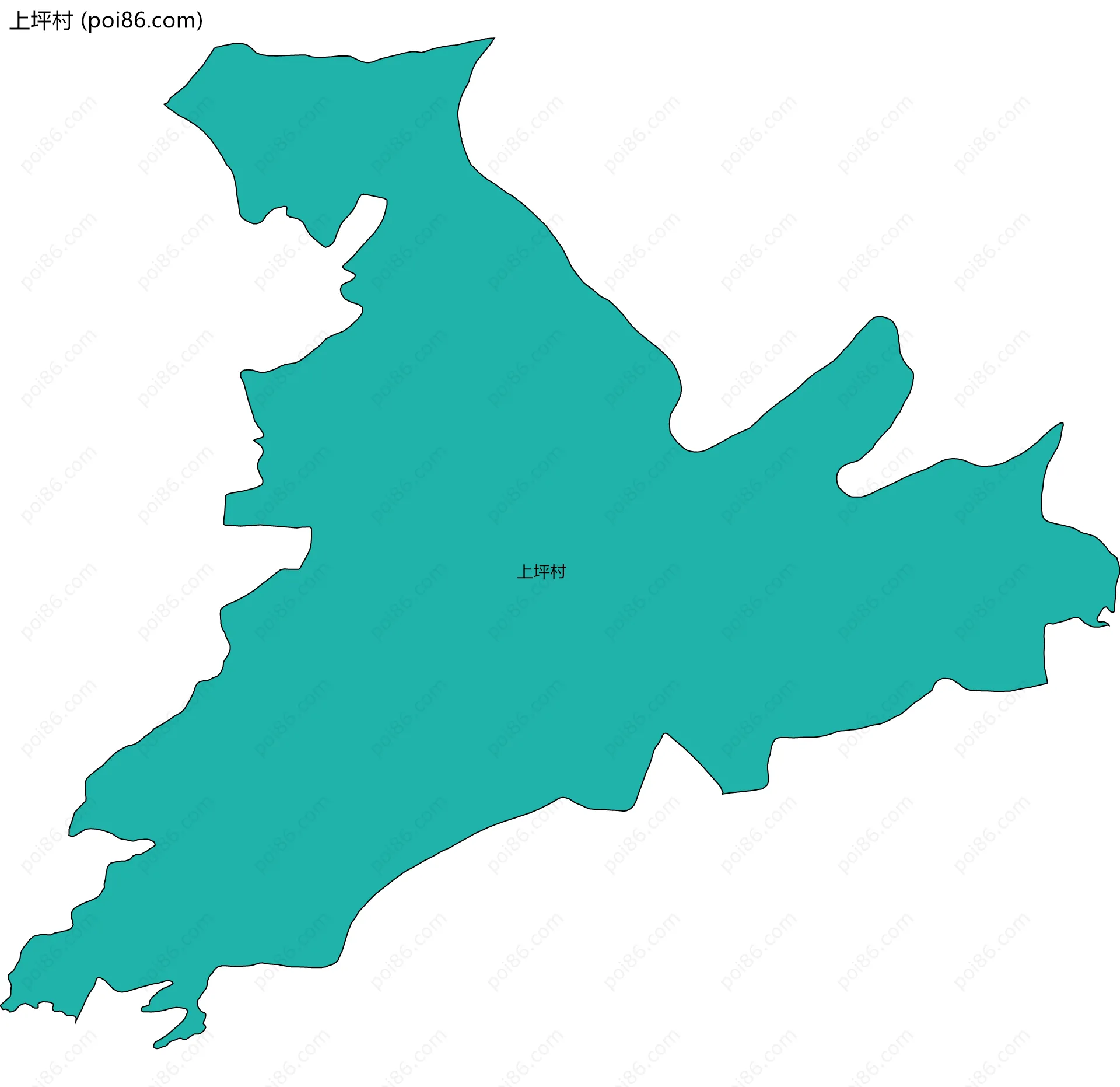 上坪村边界地图