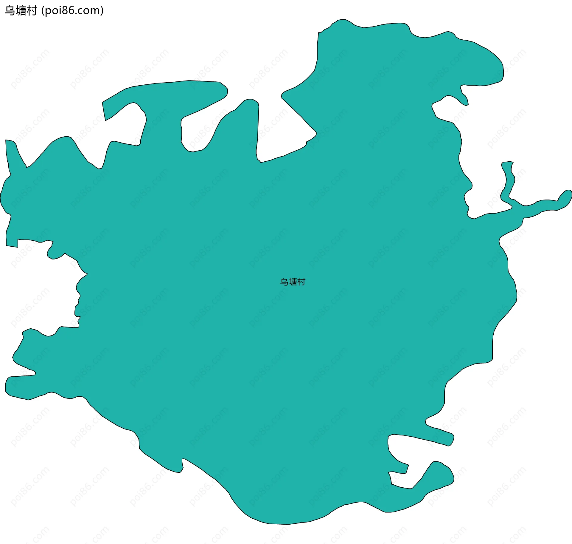 乌塘村边界地图