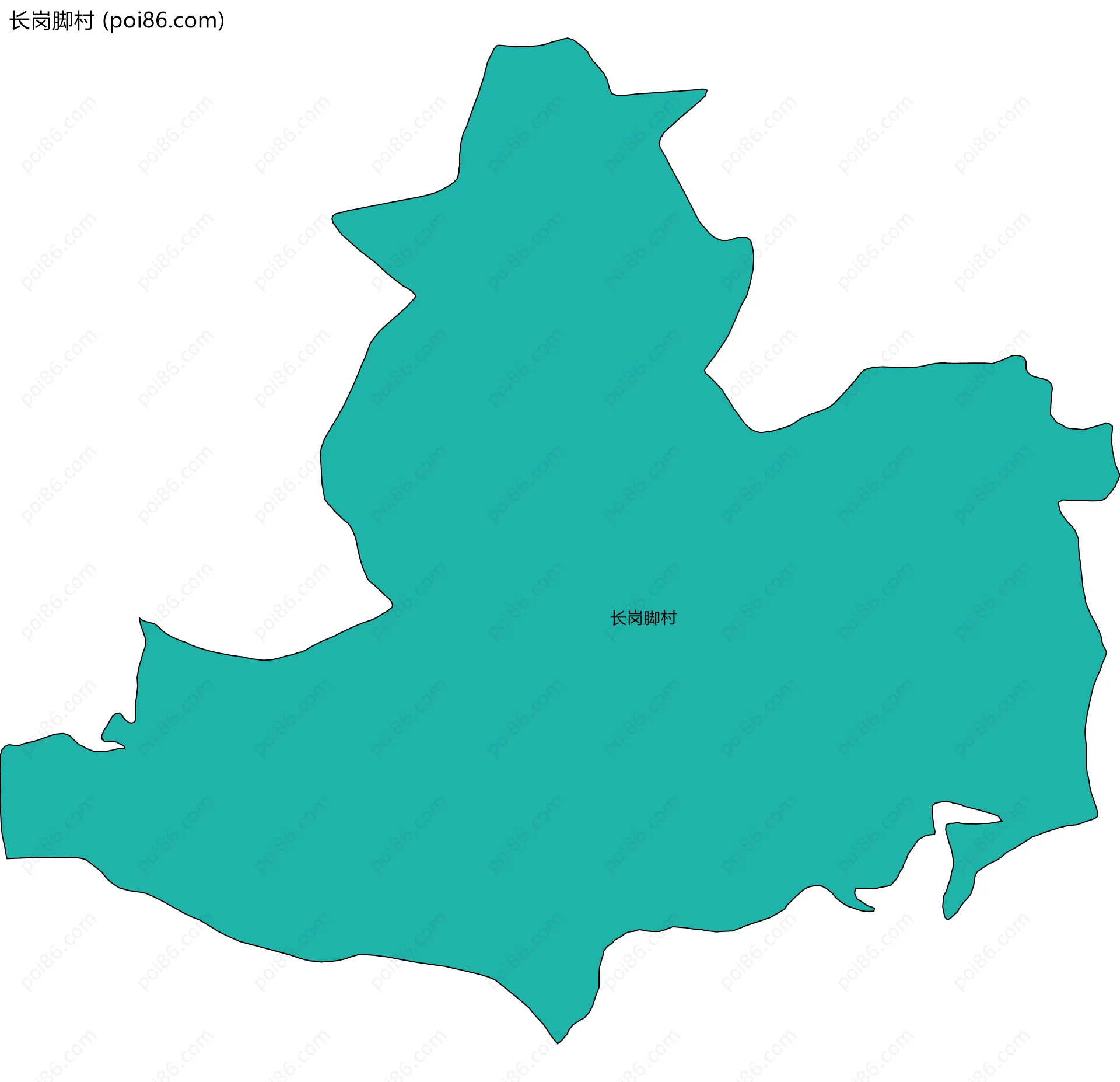 长岗脚村边界地图