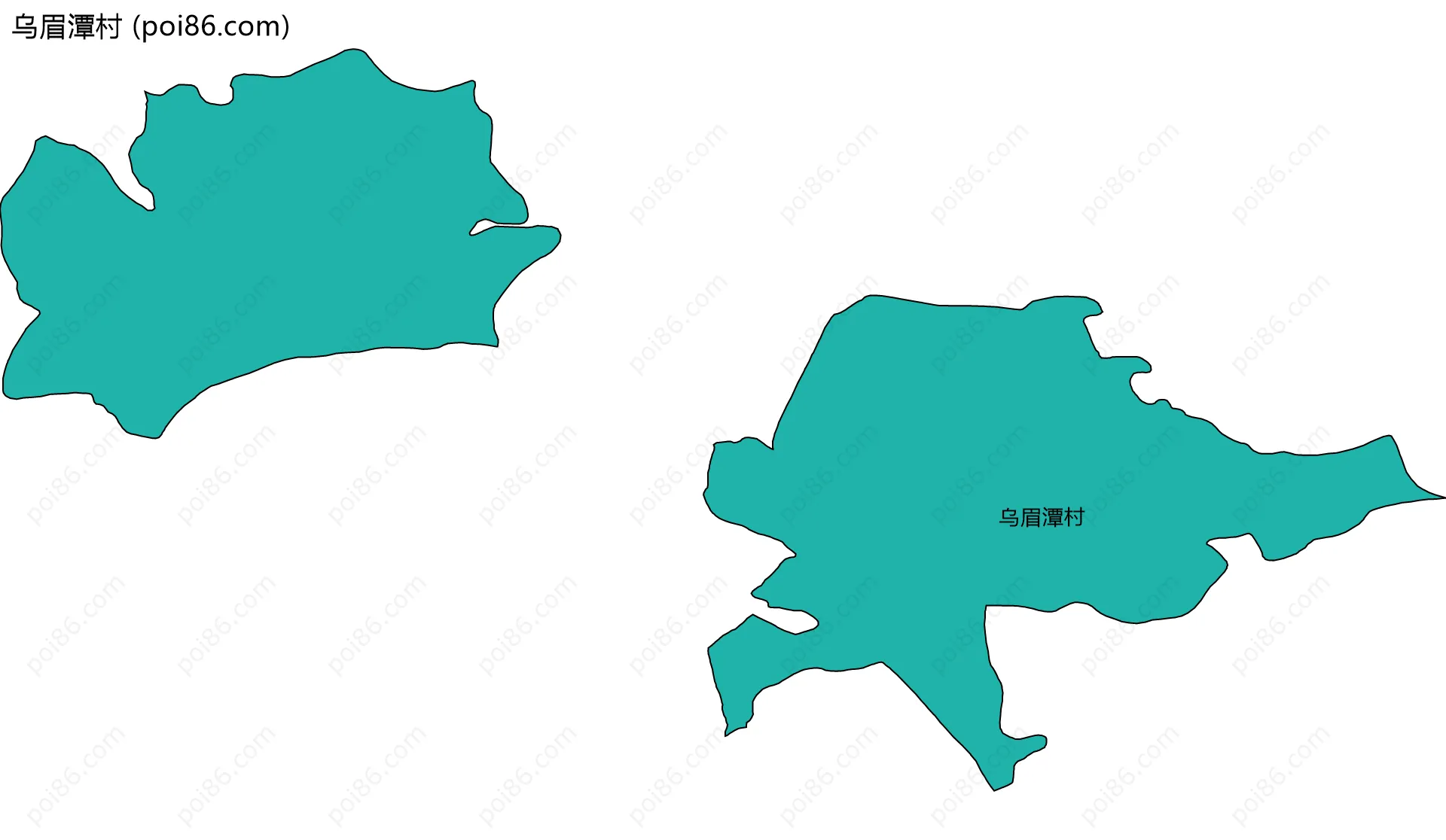 乌眉潭村边界地图