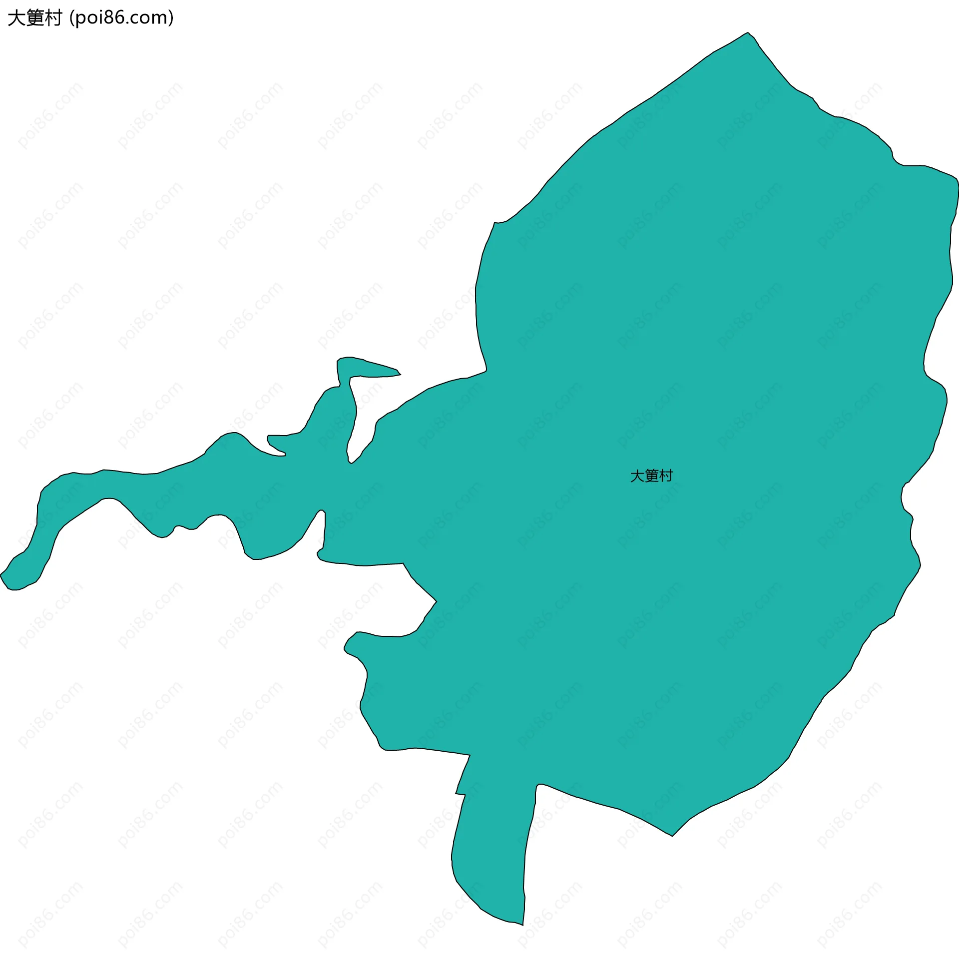 大筻村边界地图