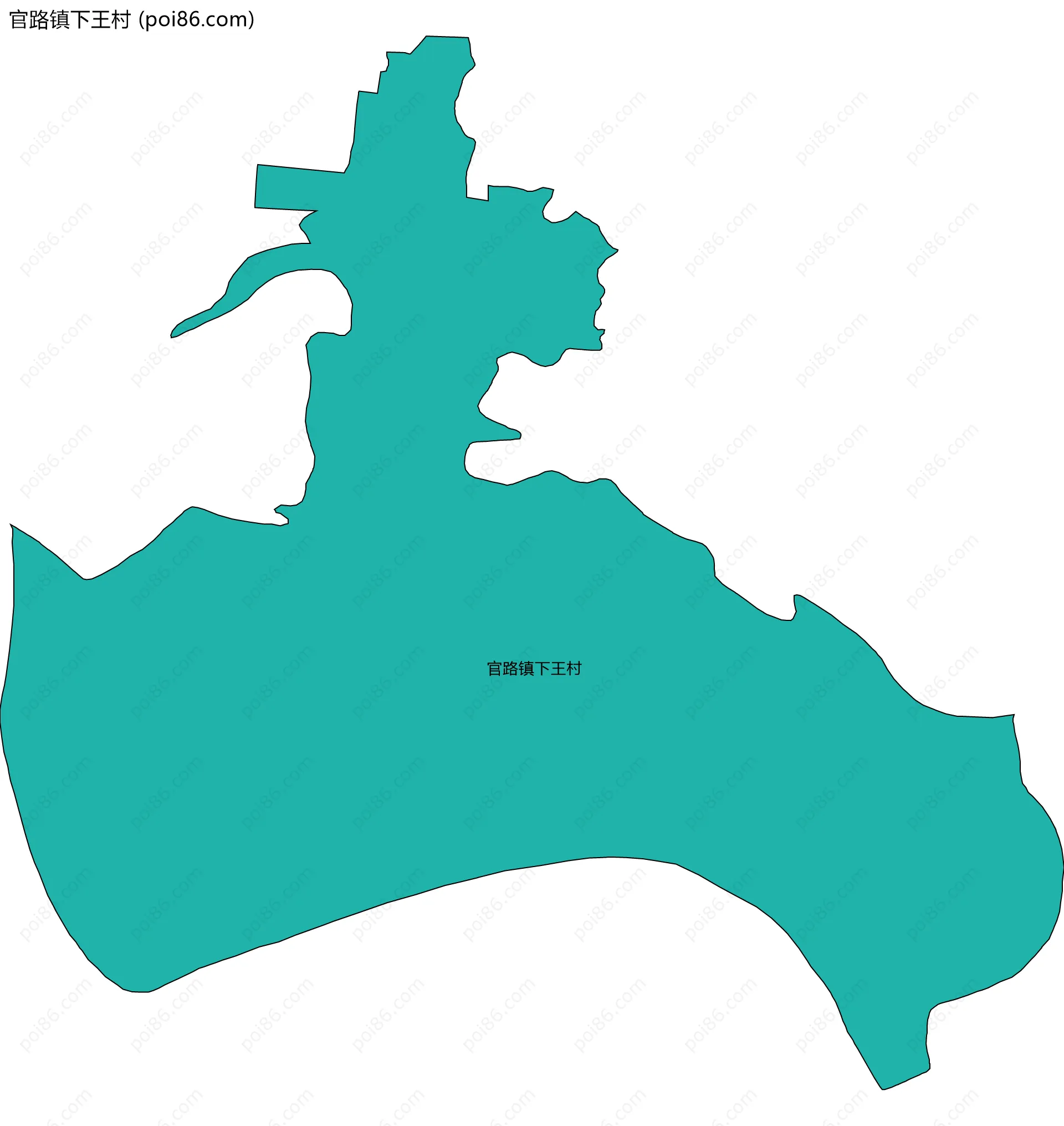 官路镇下王村边界地图