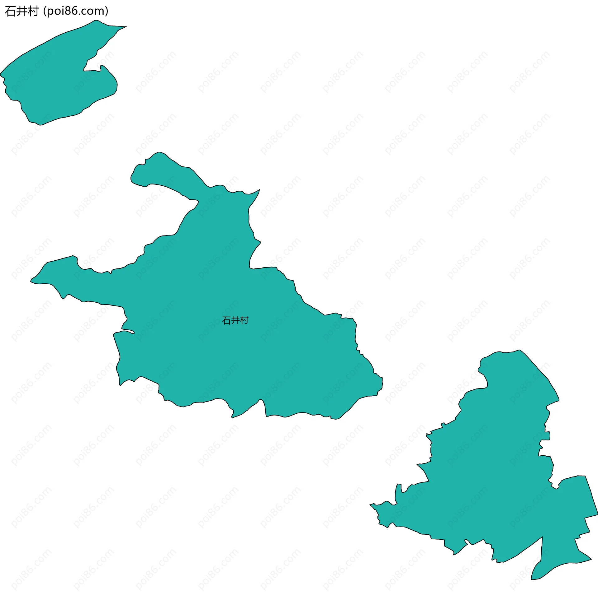 石井村边界地图