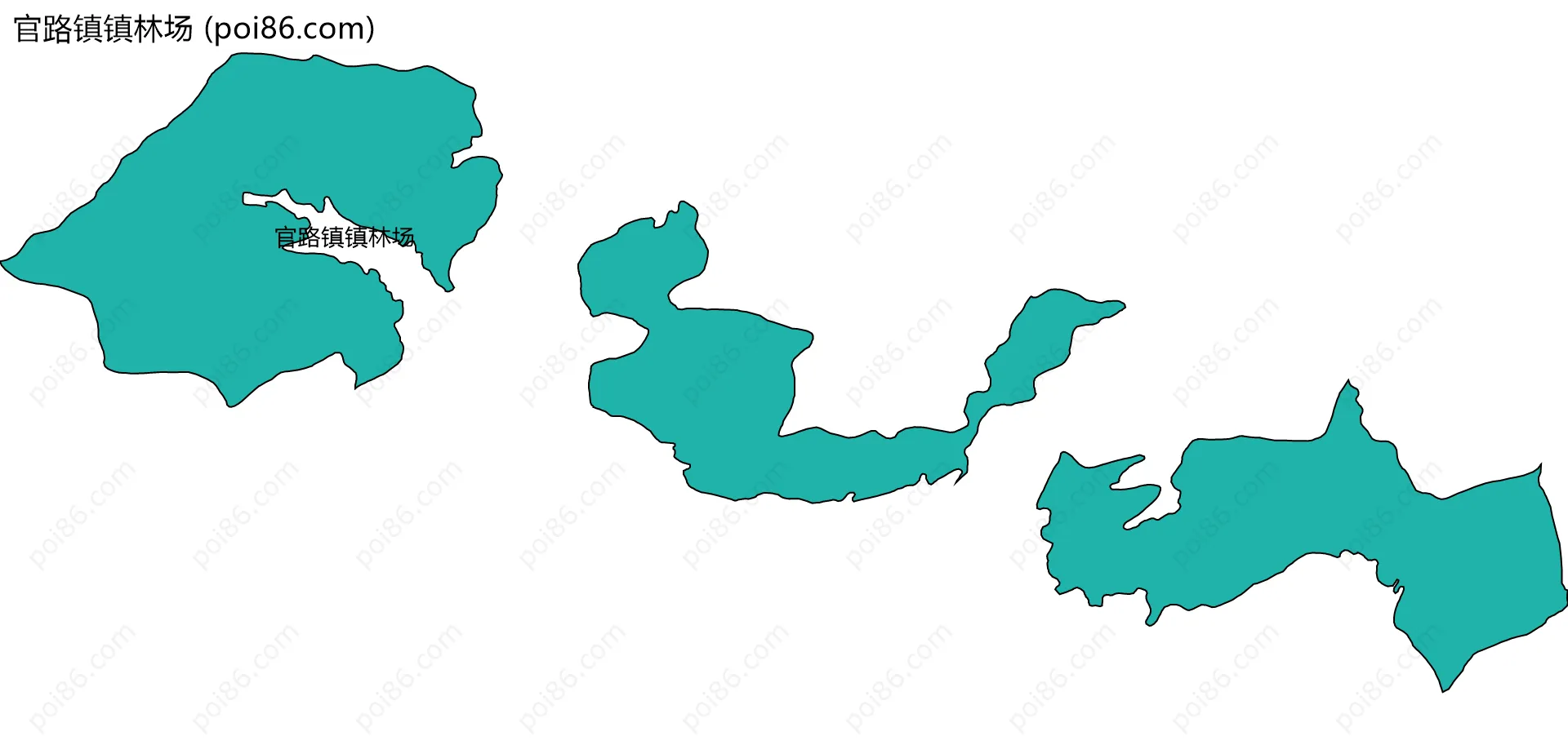 官路镇镇林场边界地图