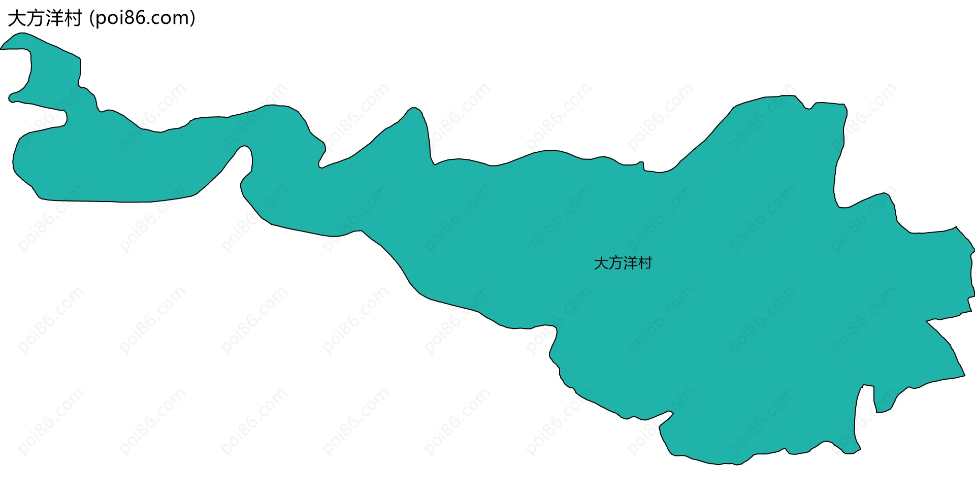 大方洋村边界地图