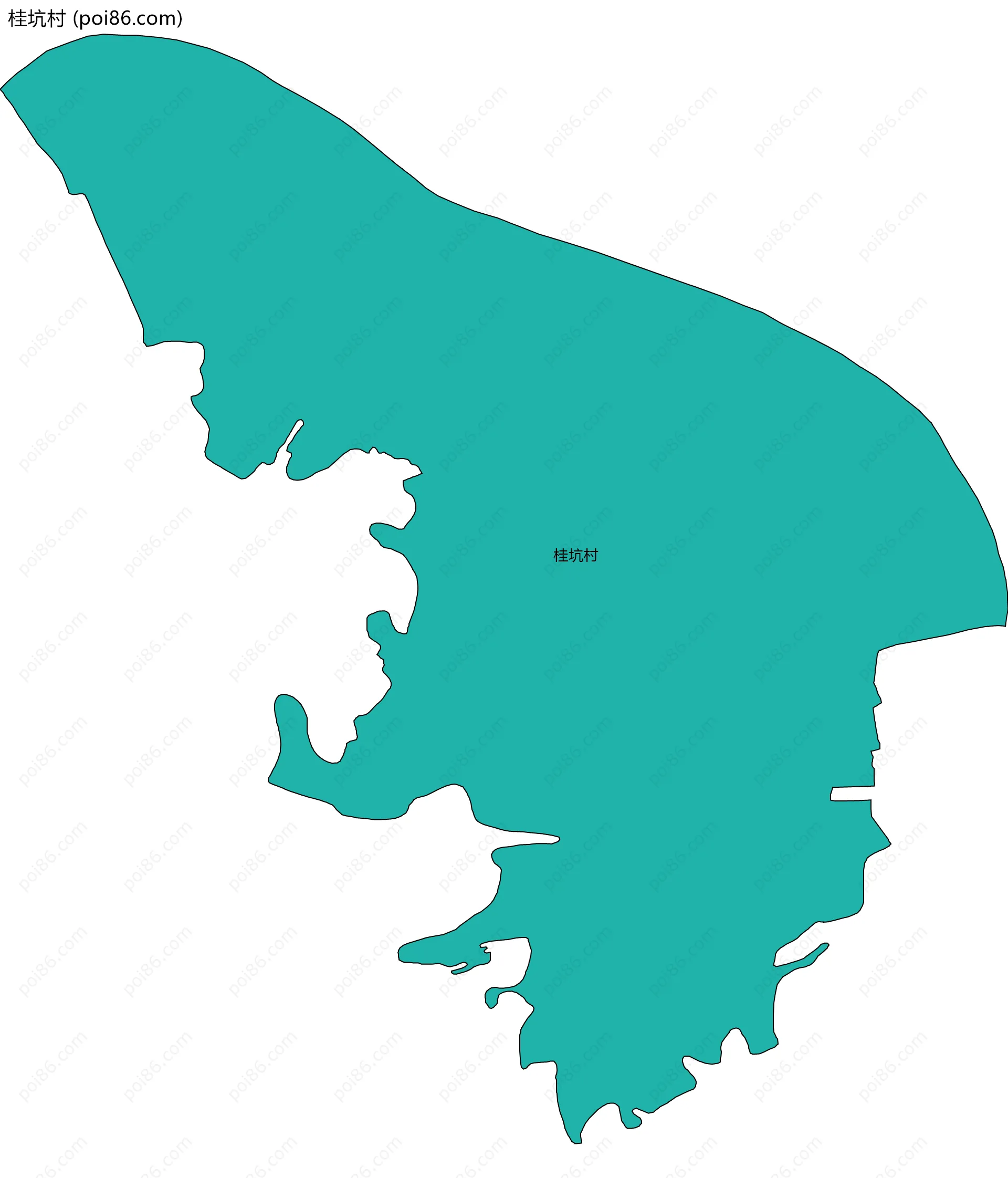 桂坑村边界地图