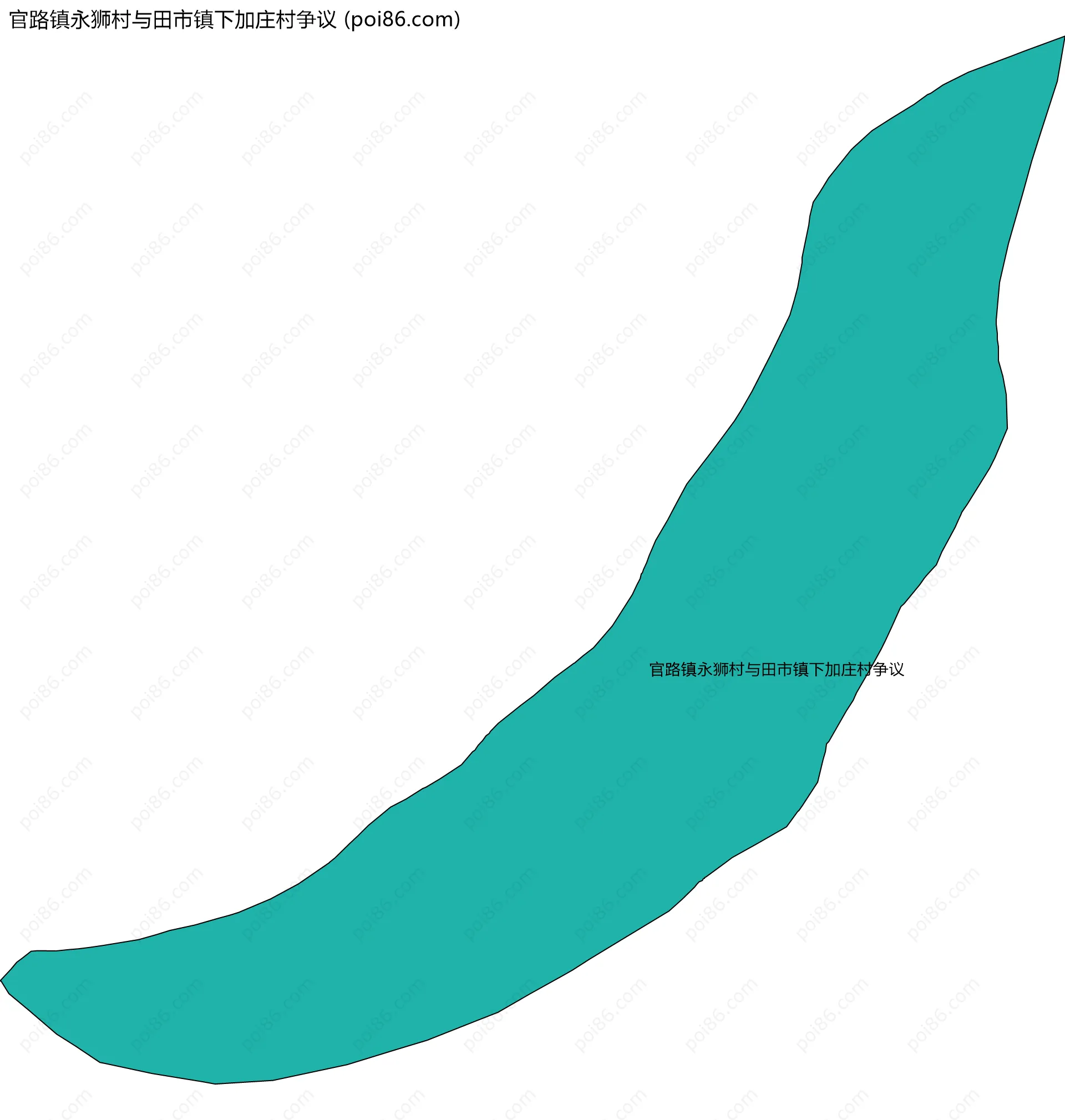 官路镇永狮村与田市镇下加庄村争议边界地图