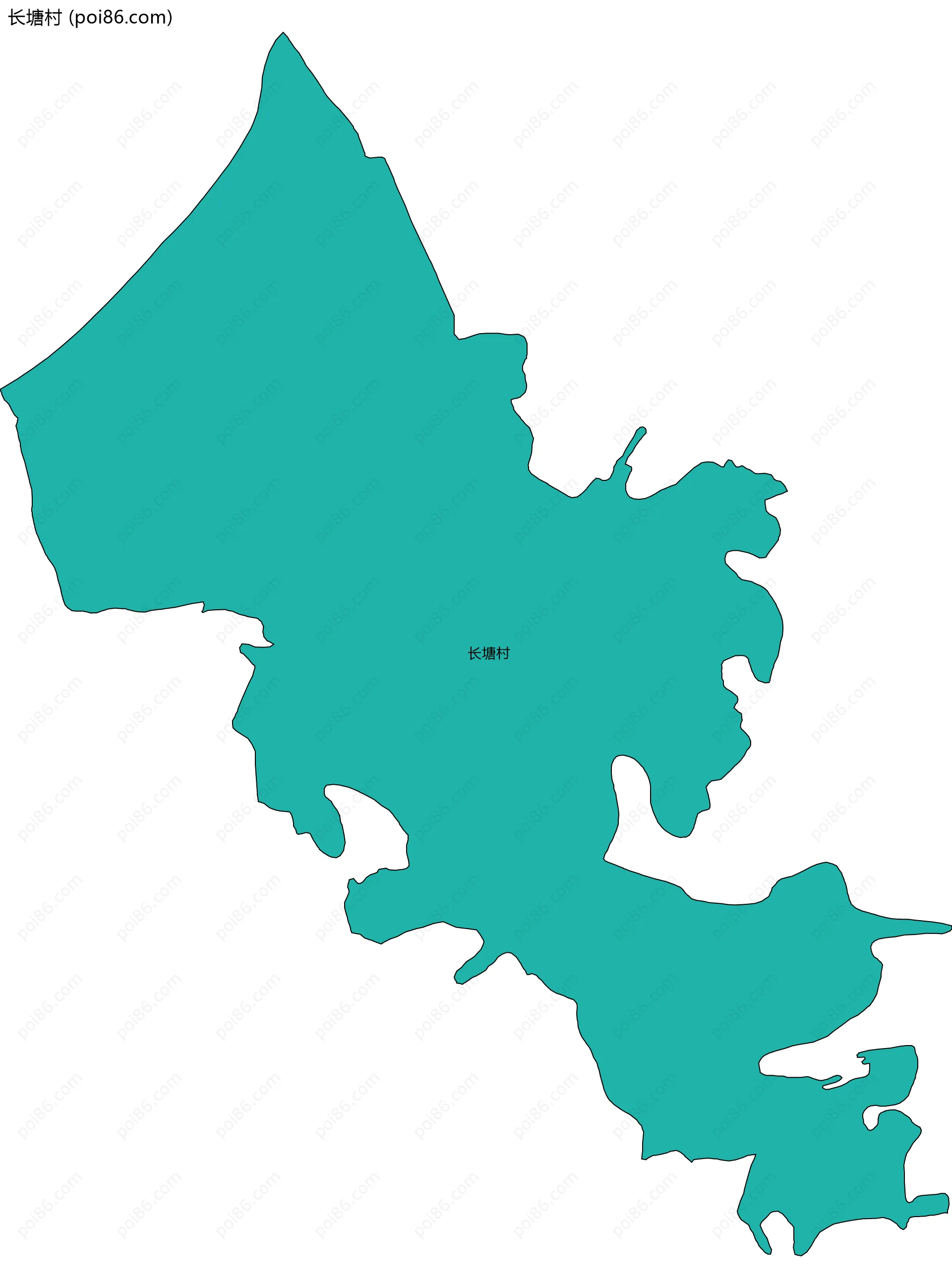 长塘村边界地图