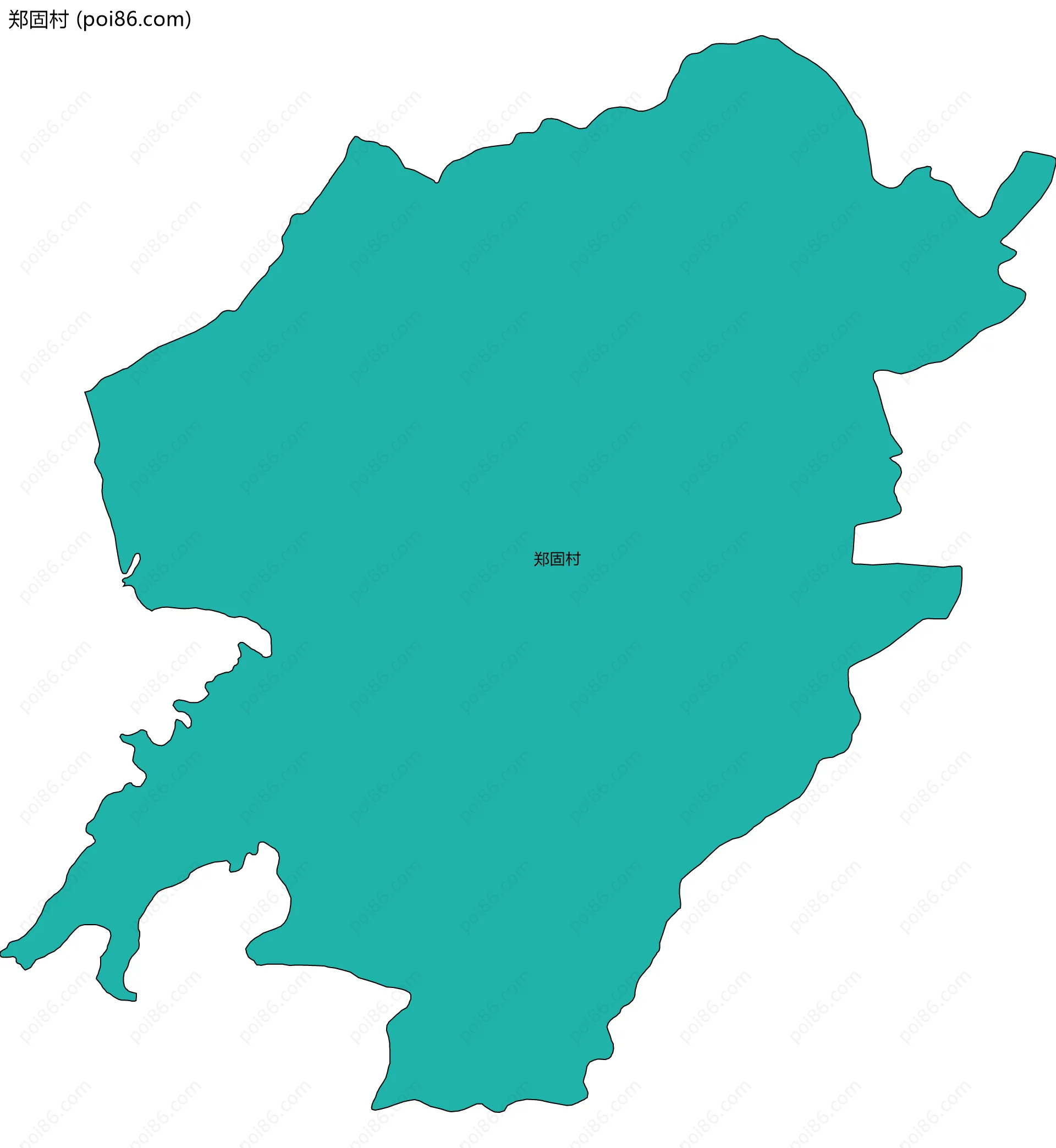 郑固村边界地图