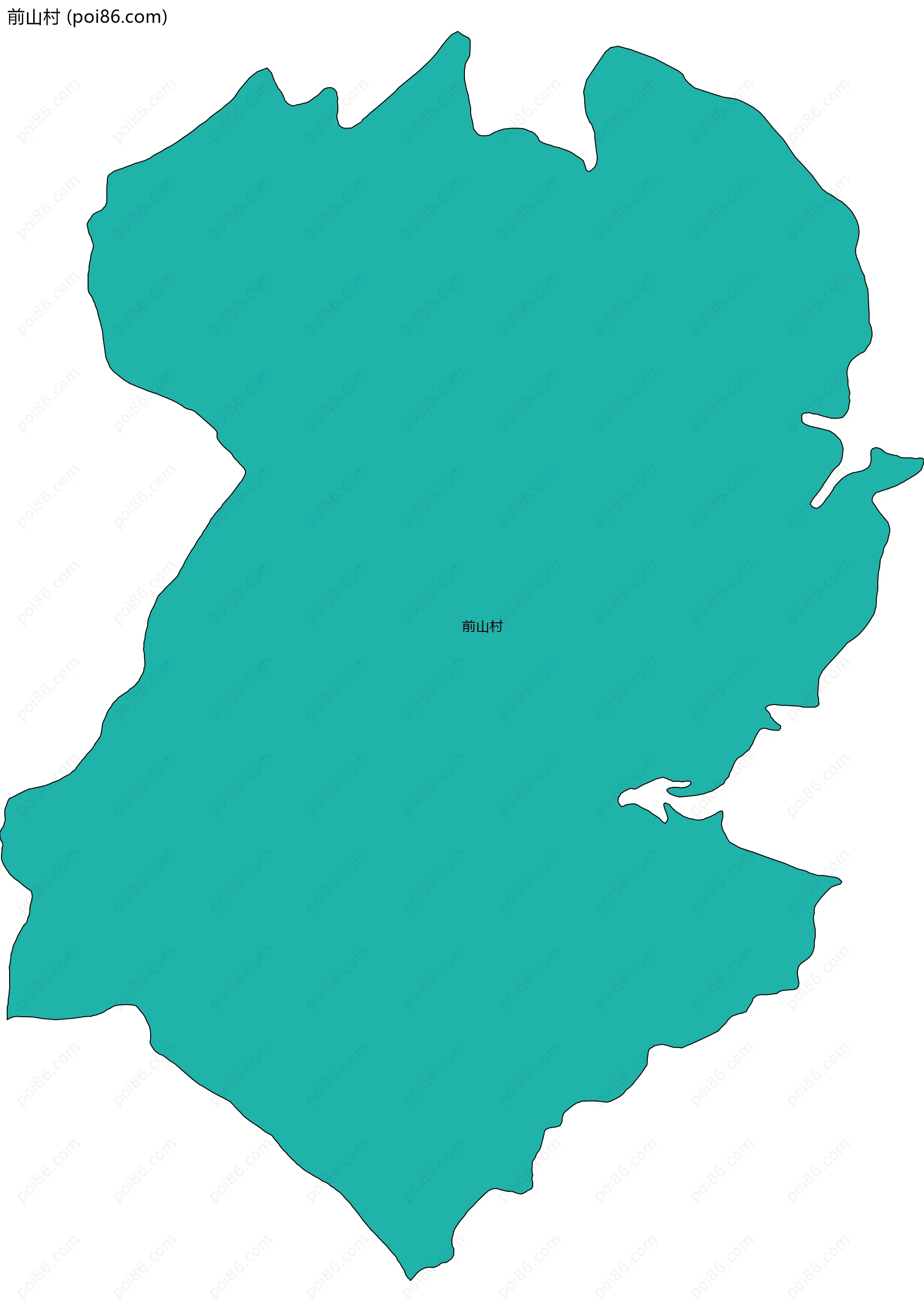 前山村边界地图