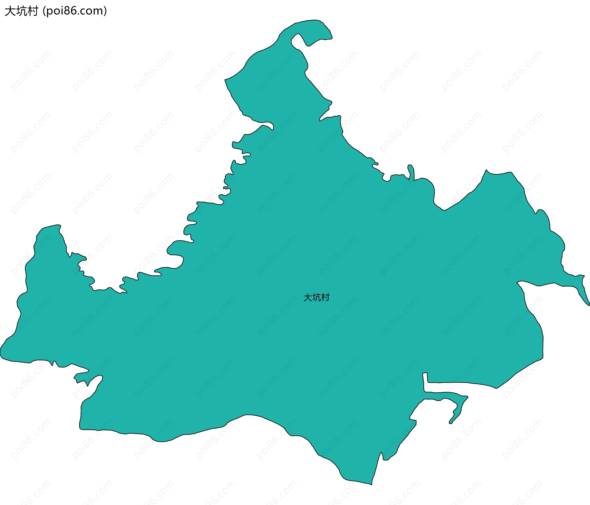 大坑村边界地图