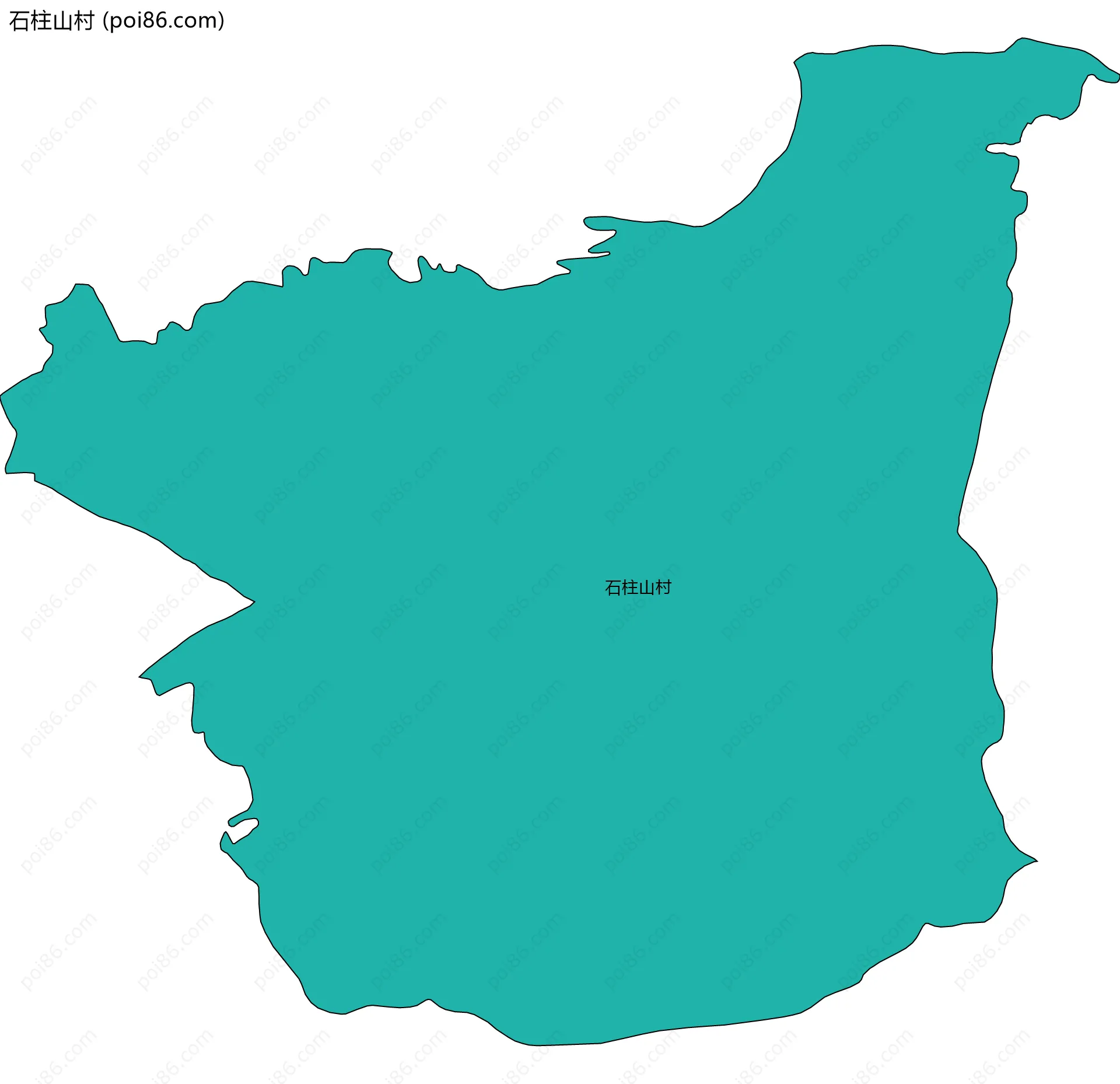 石柱山村边界地图