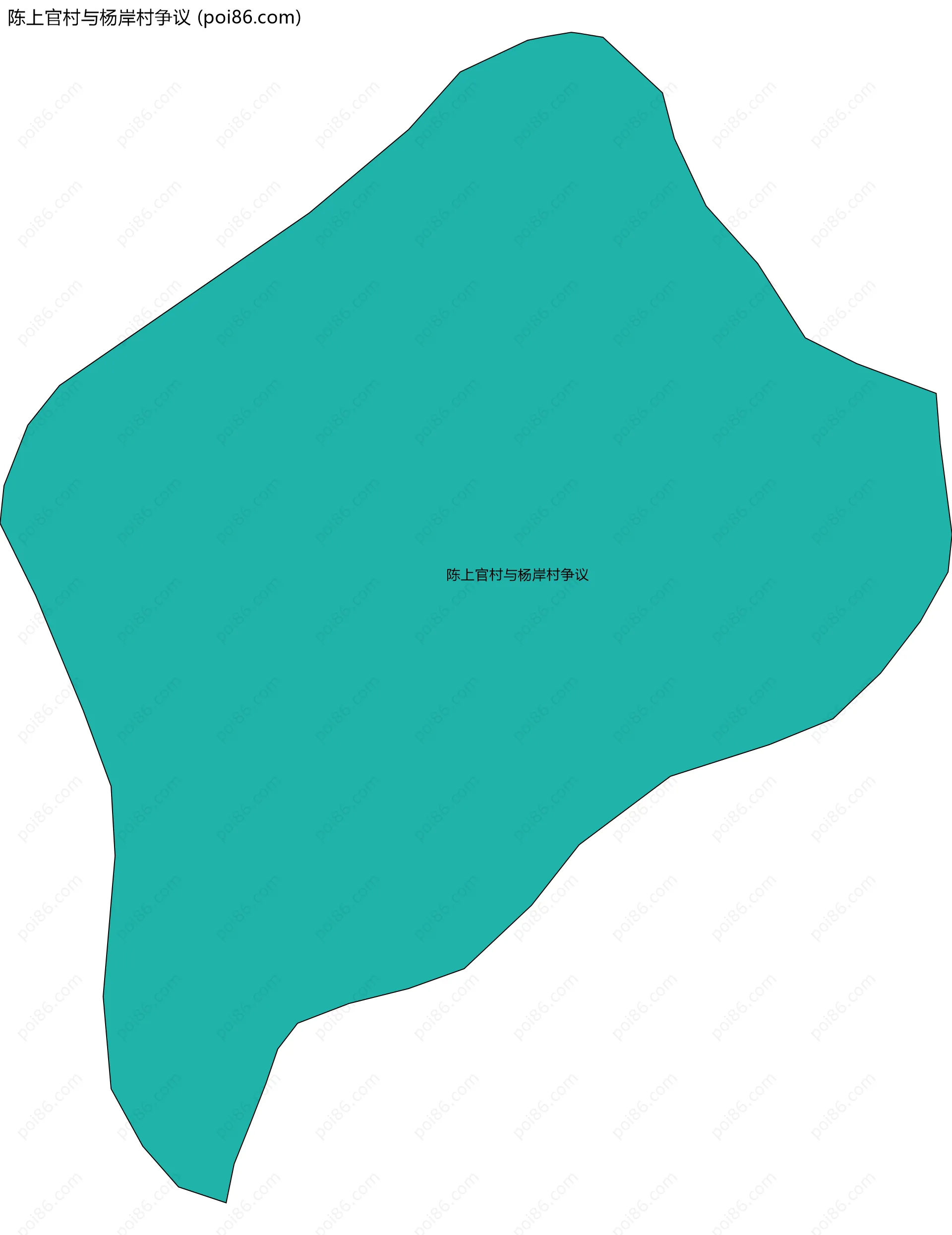 陈上官村与杨岸村争议边界地图