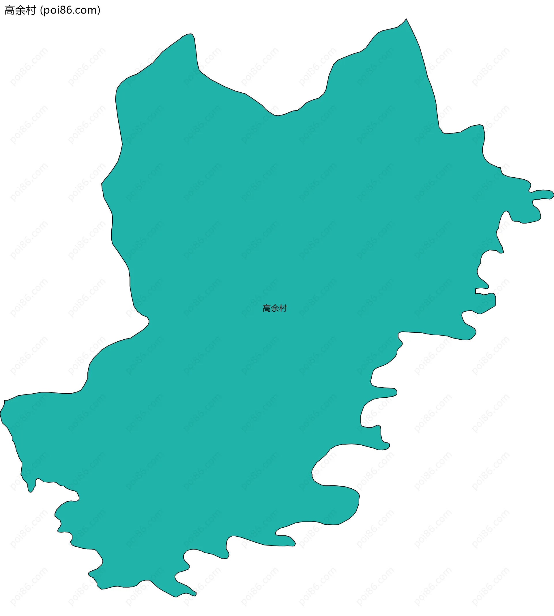 高余村边界地图