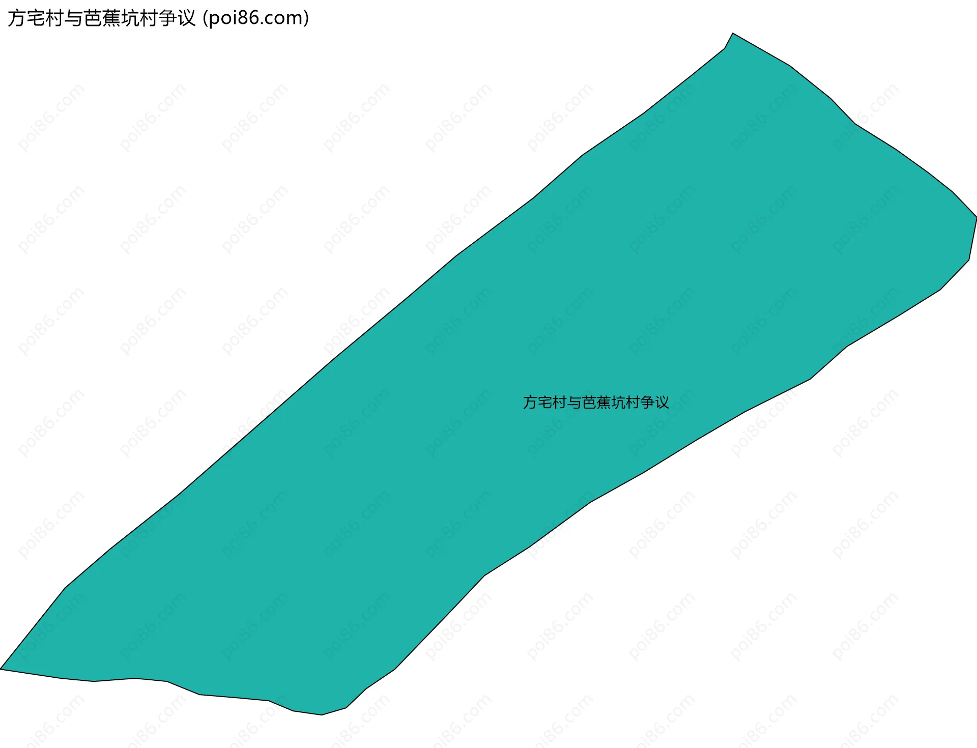 方宅村与芭蕉坑村争议边界地图