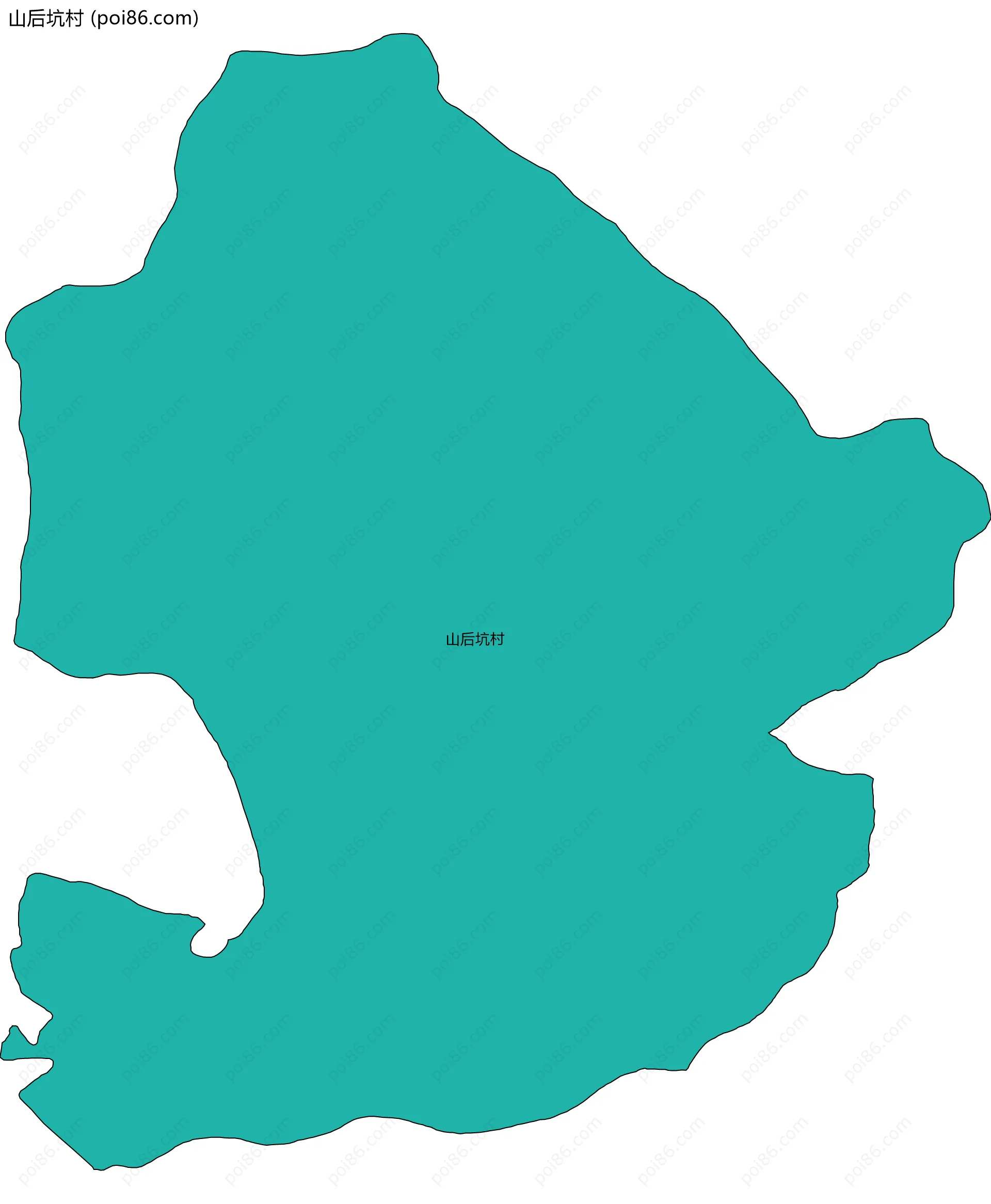 山后坑村边界地图