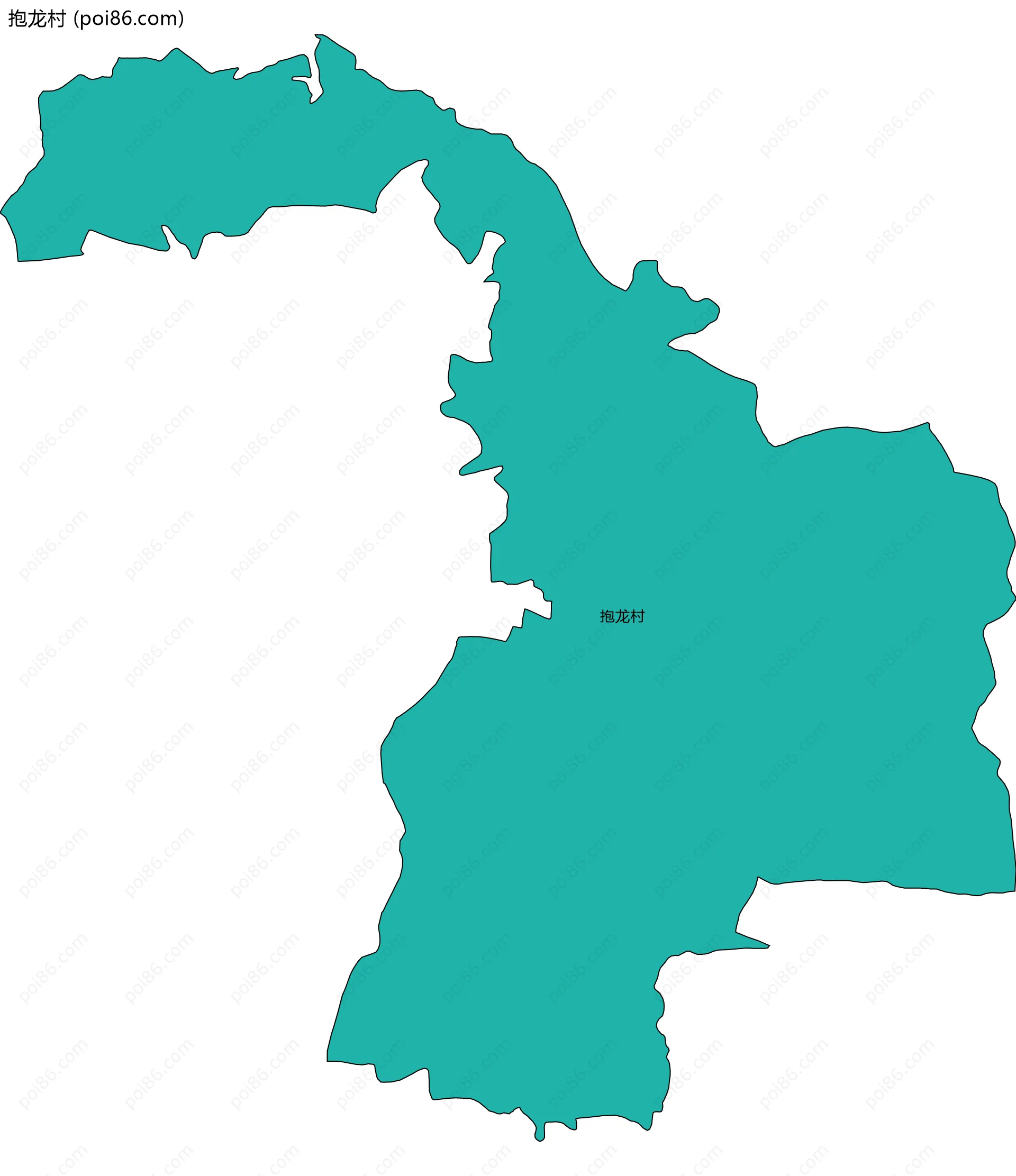 抱龙村边界地图