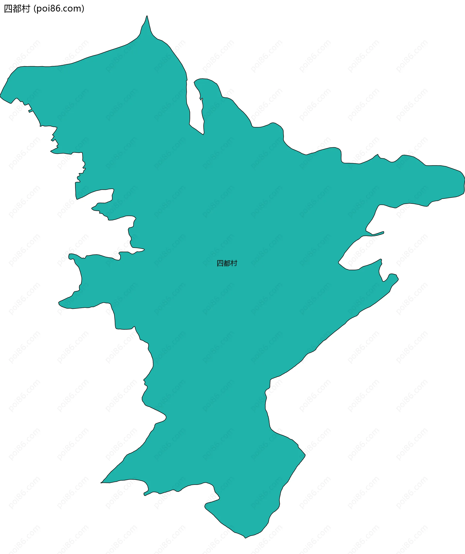 四都村边界地图