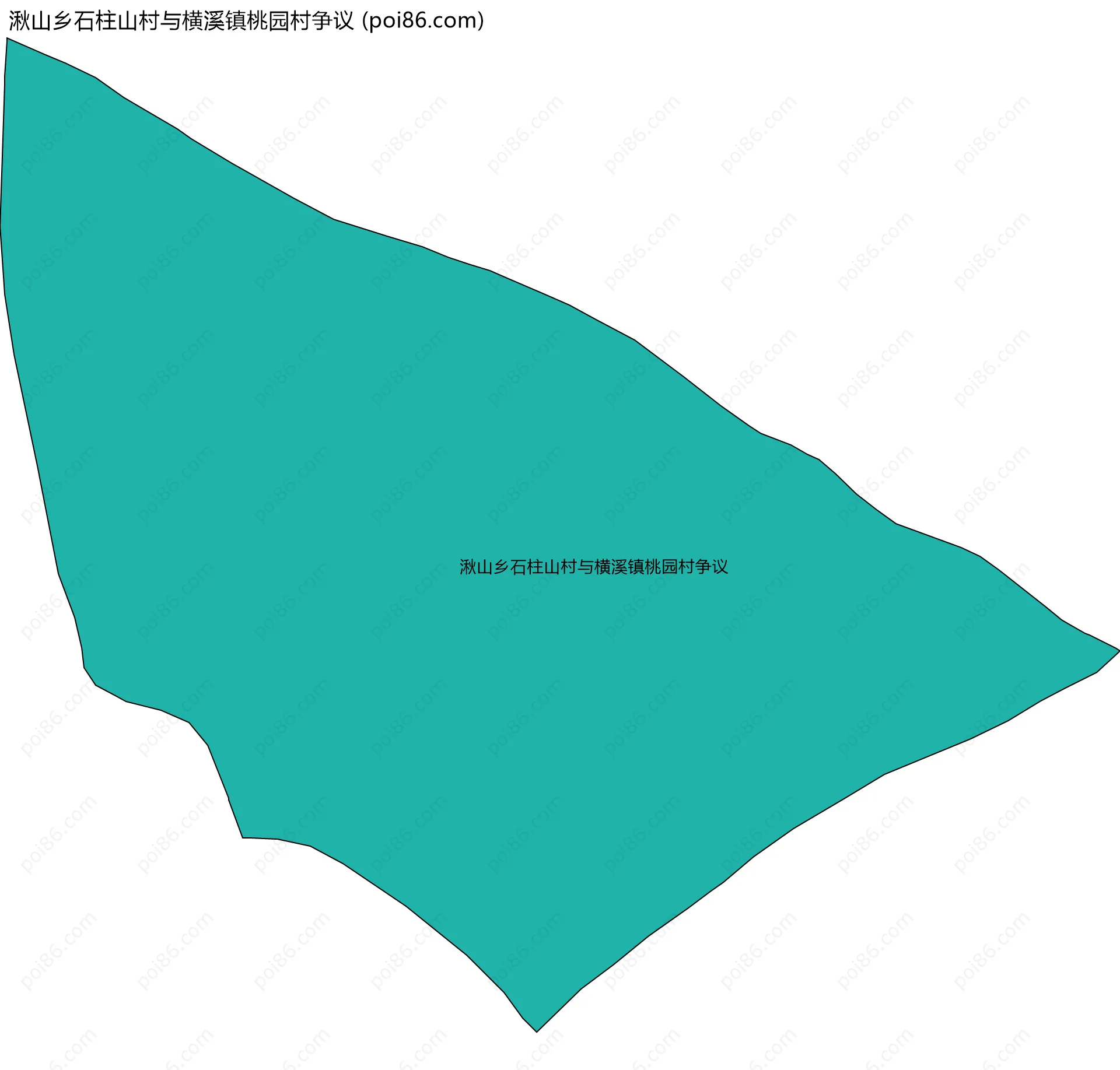 湫山乡石柱山村与横溪镇桃园村争议边界地图
