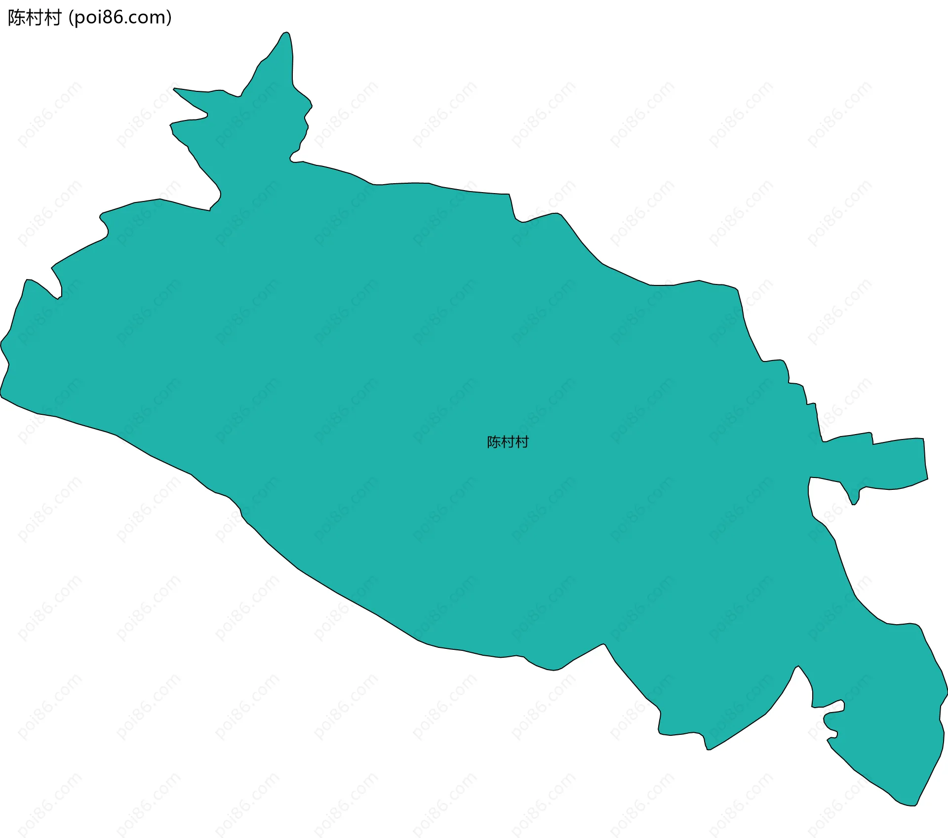陈村村边界地图