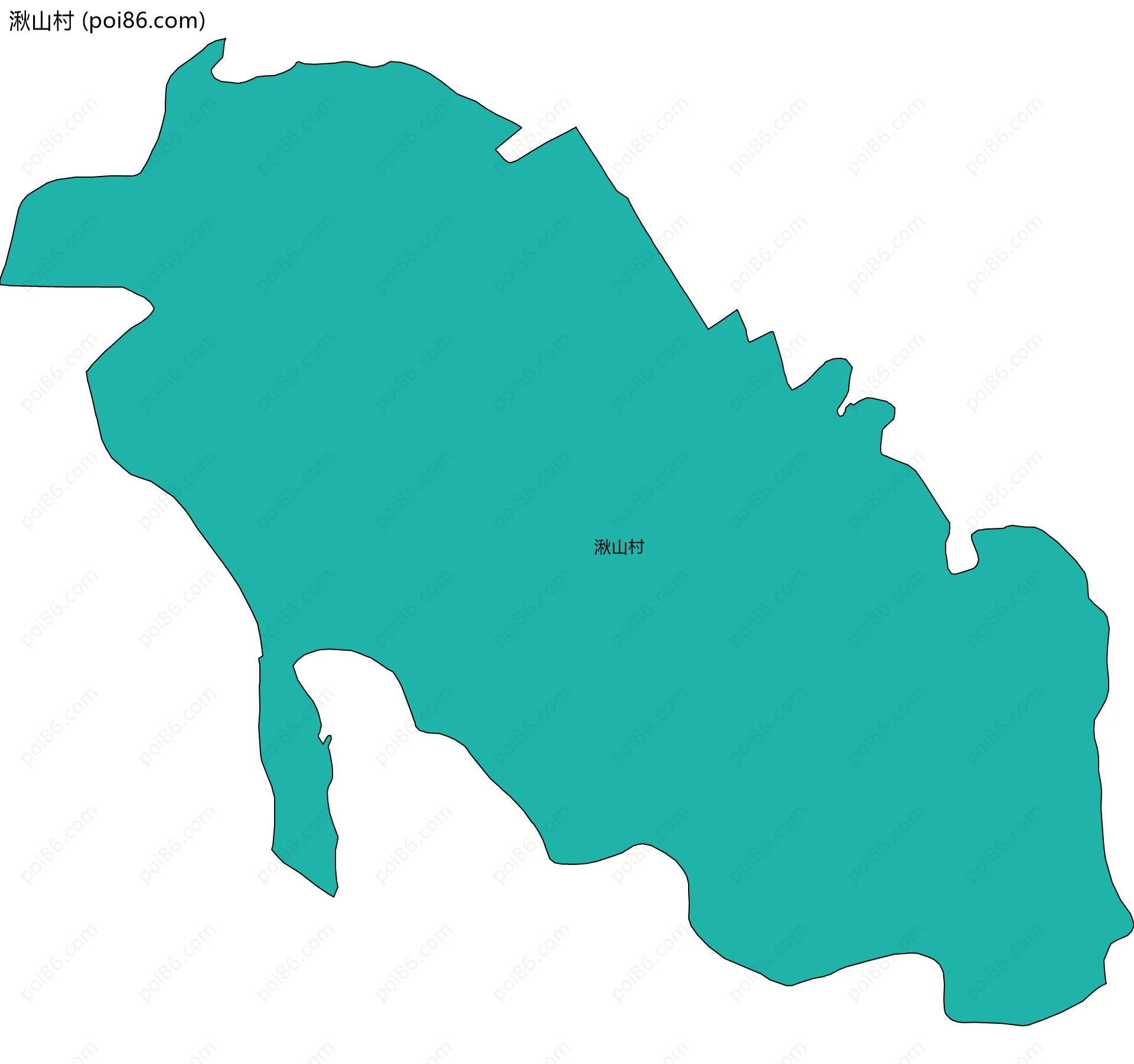 湫山村边界地图