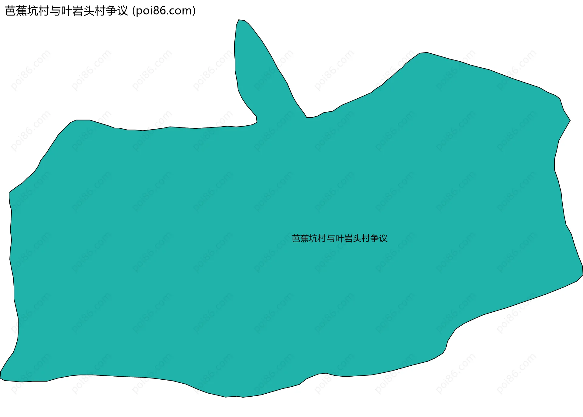 芭蕉坑村与叶岩头村争议边界地图