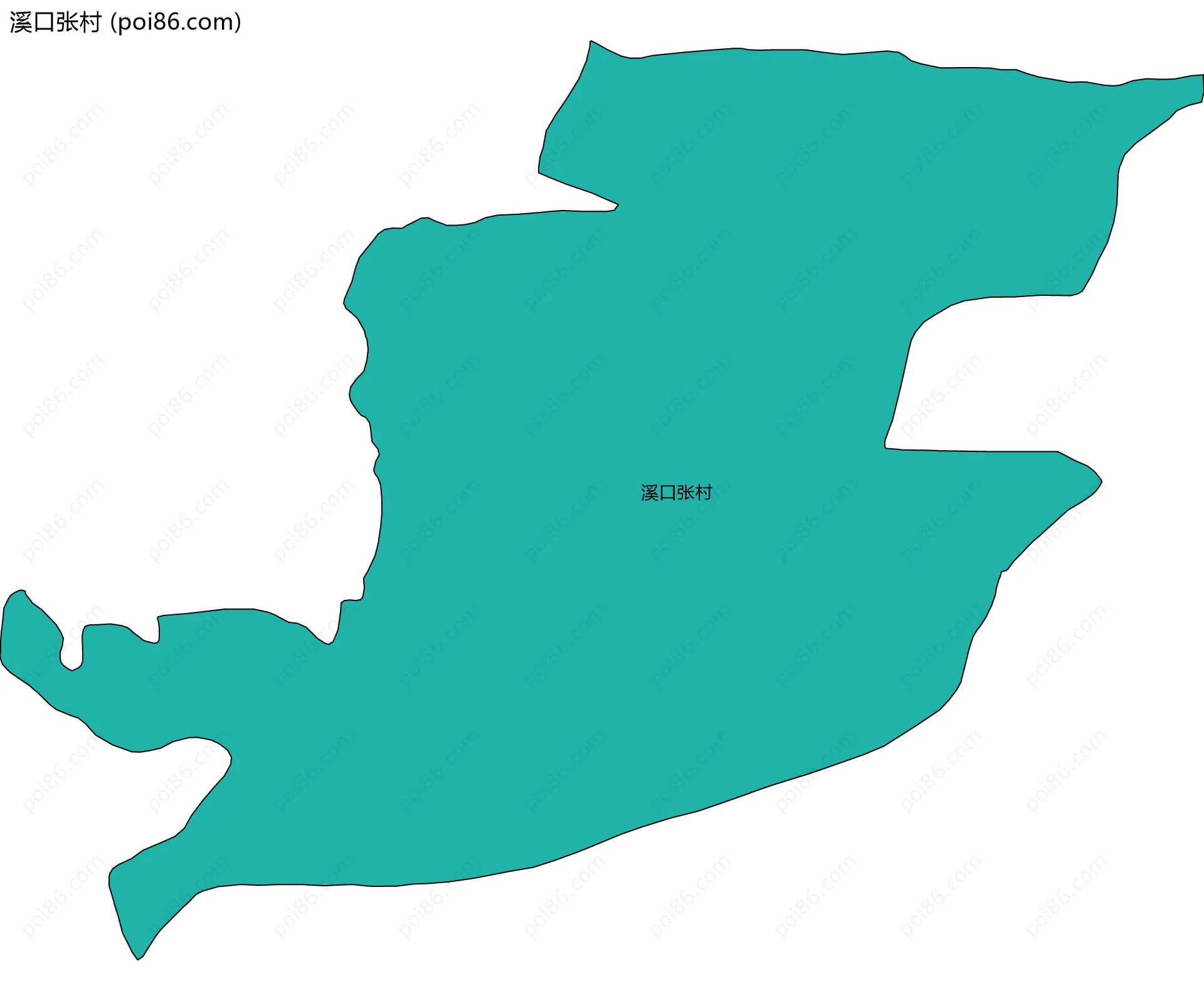 溪口张村边界地图