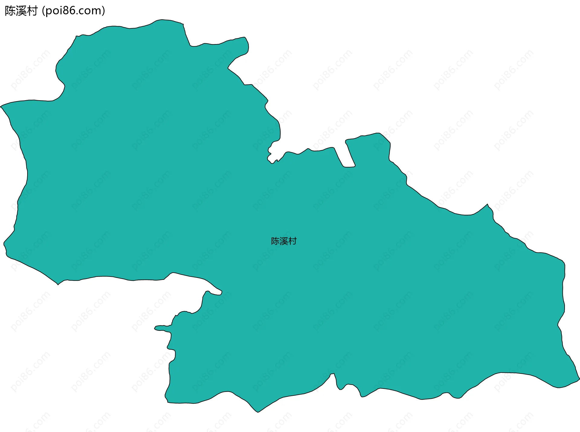 陈溪村边界地图