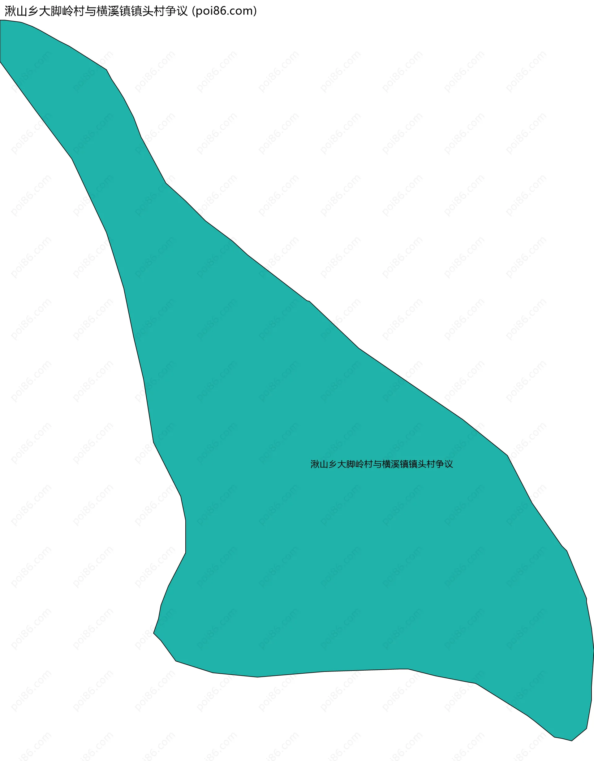 湫山乡大脚岭村与横溪镇镇头村争议边界地图