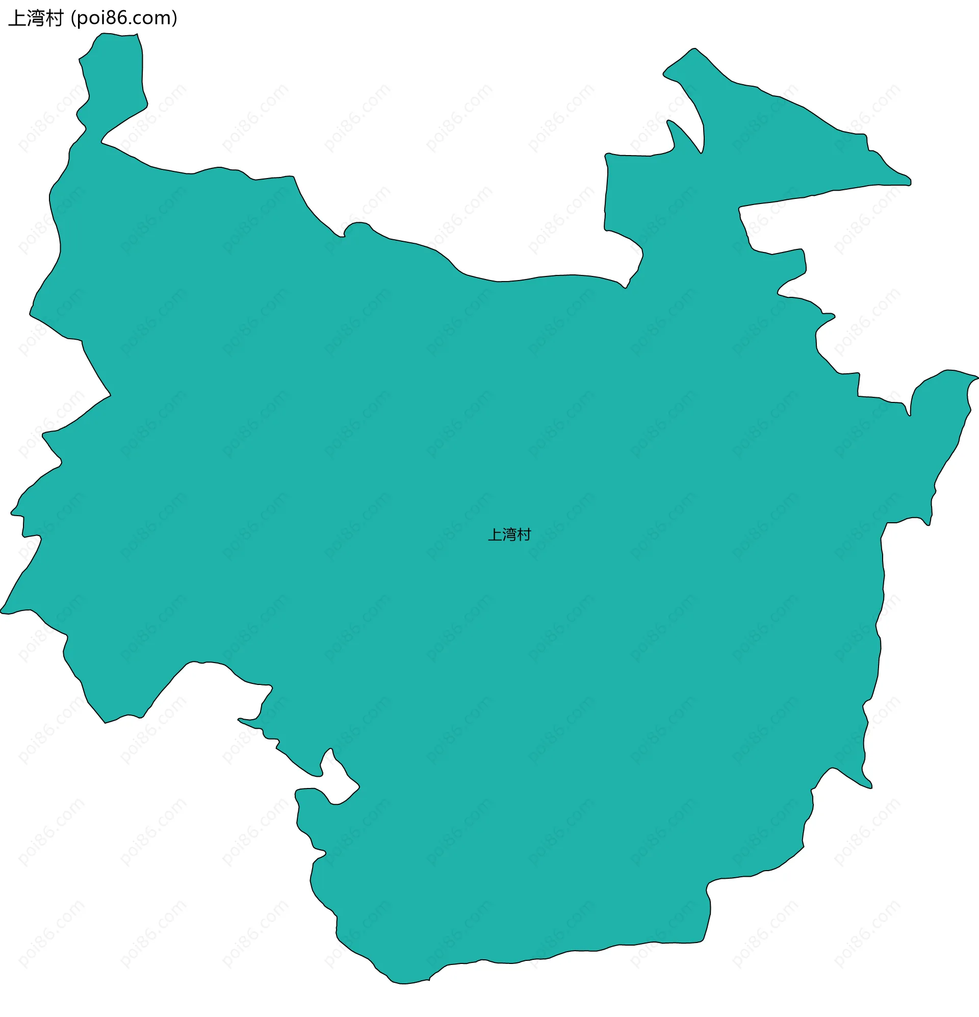 上湾村边界地图