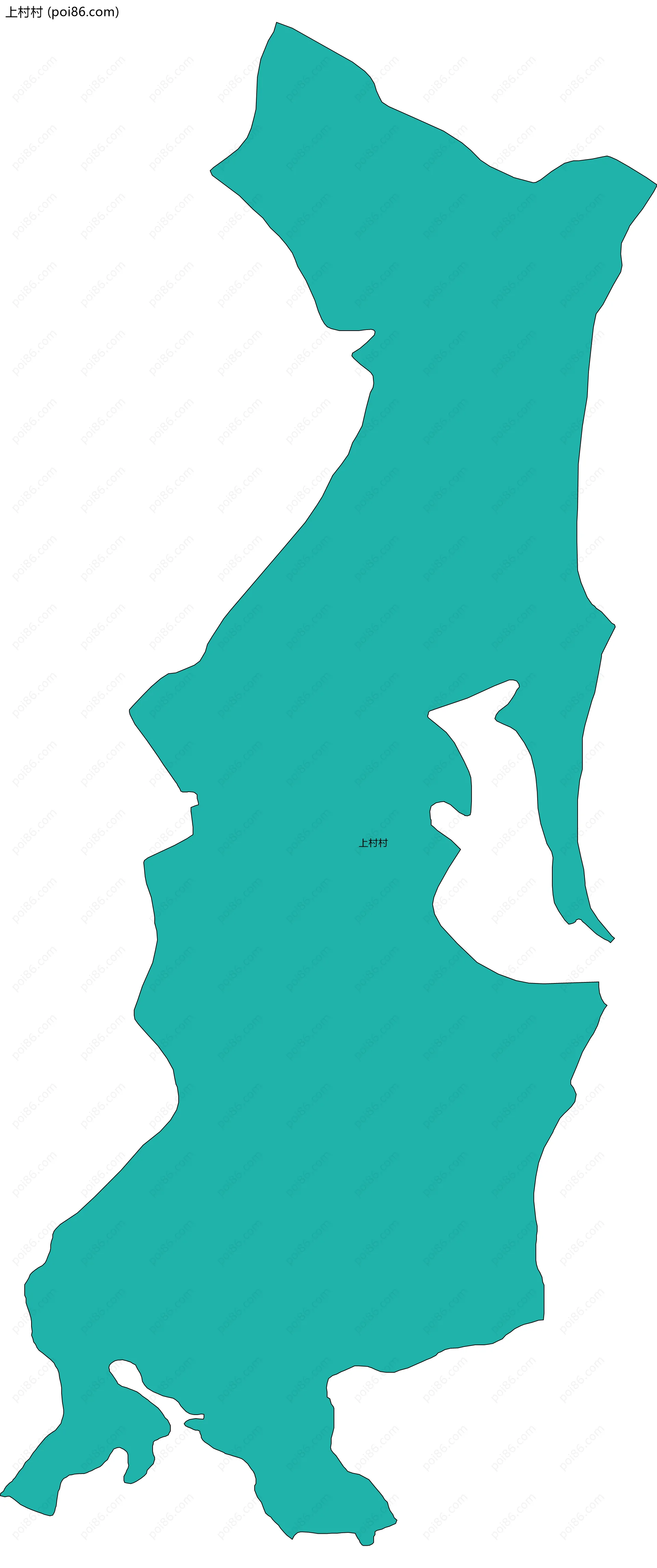 上村村边界地图