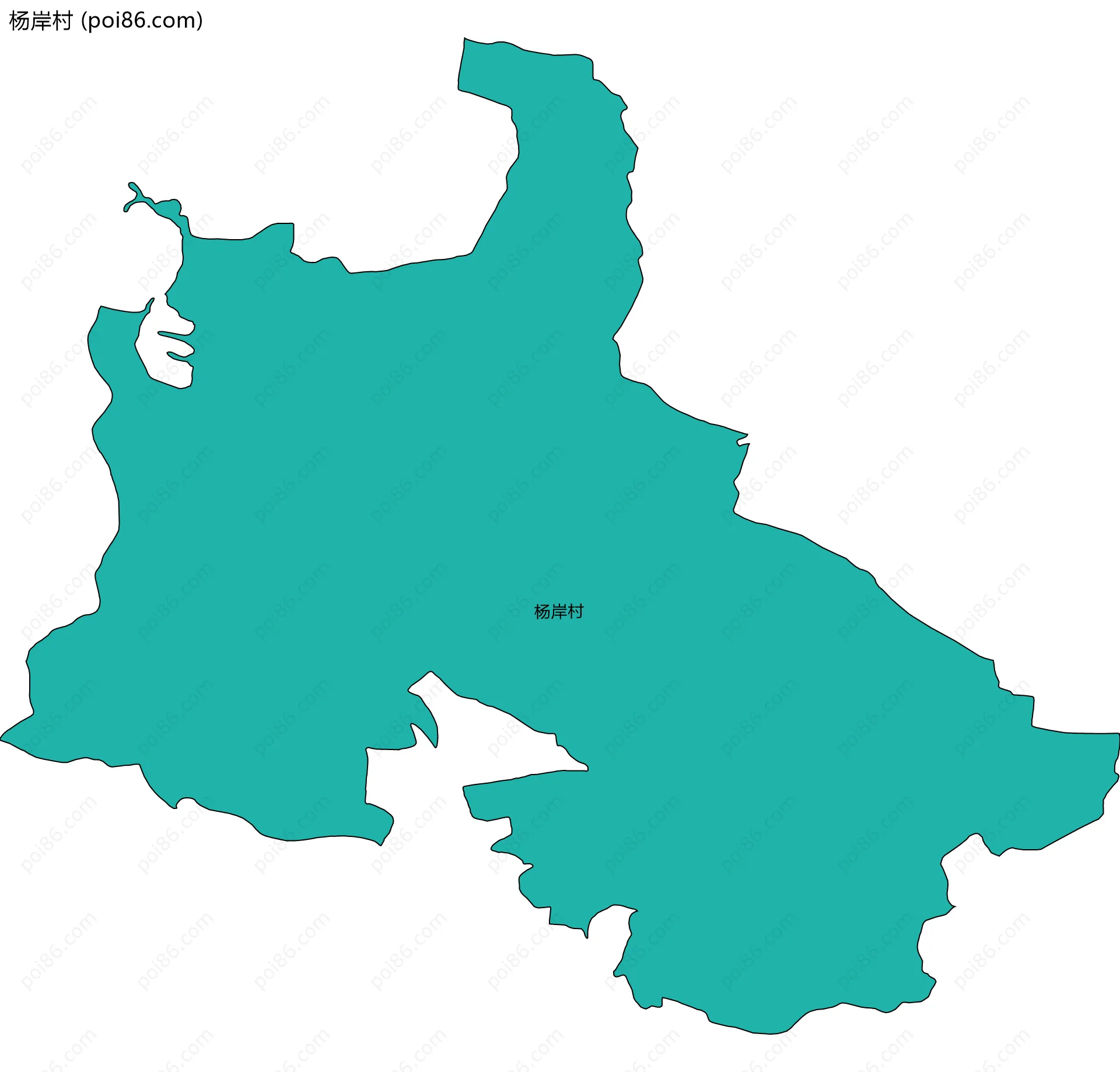 杨岸村边界地图