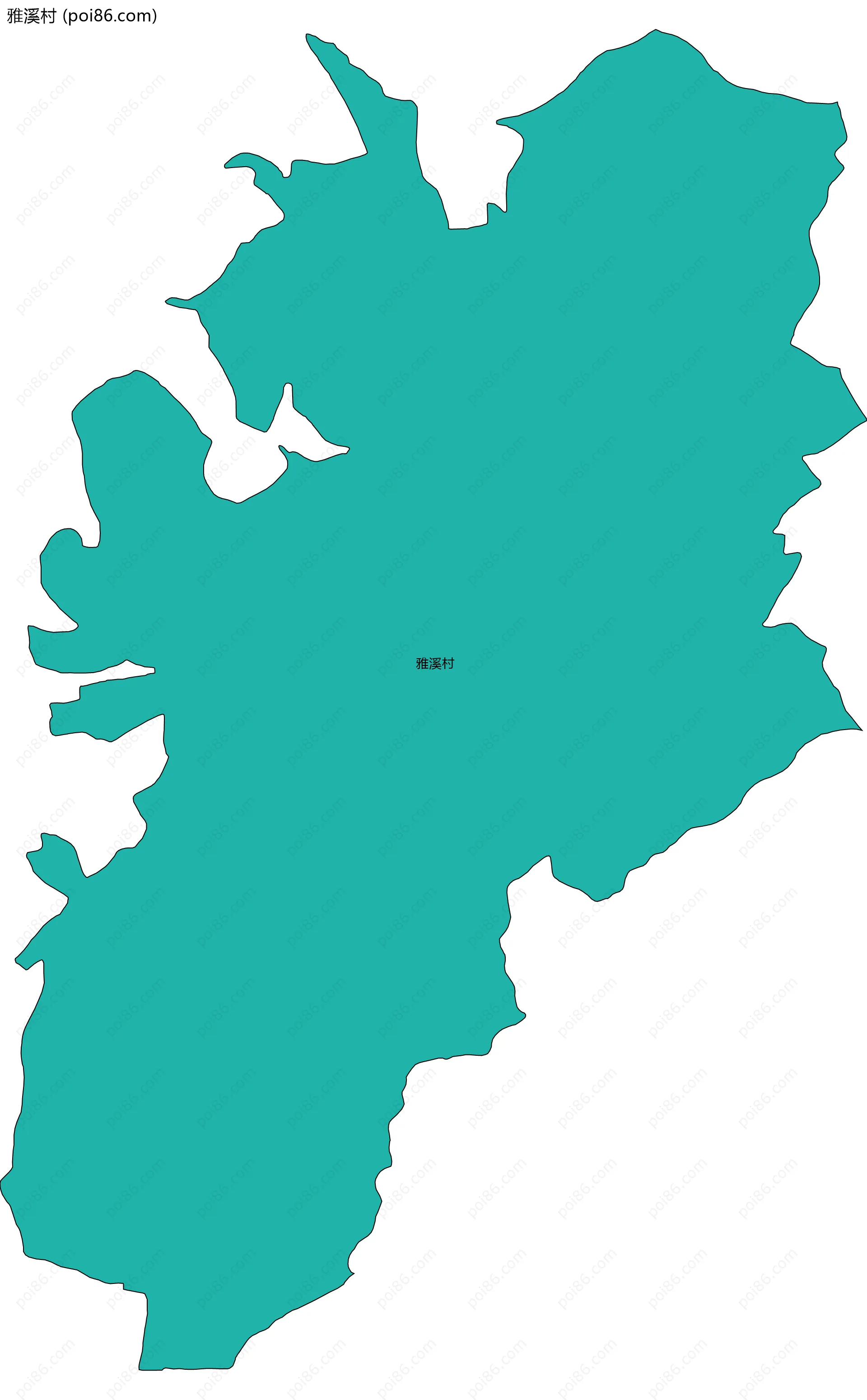 雅溪村边界地图