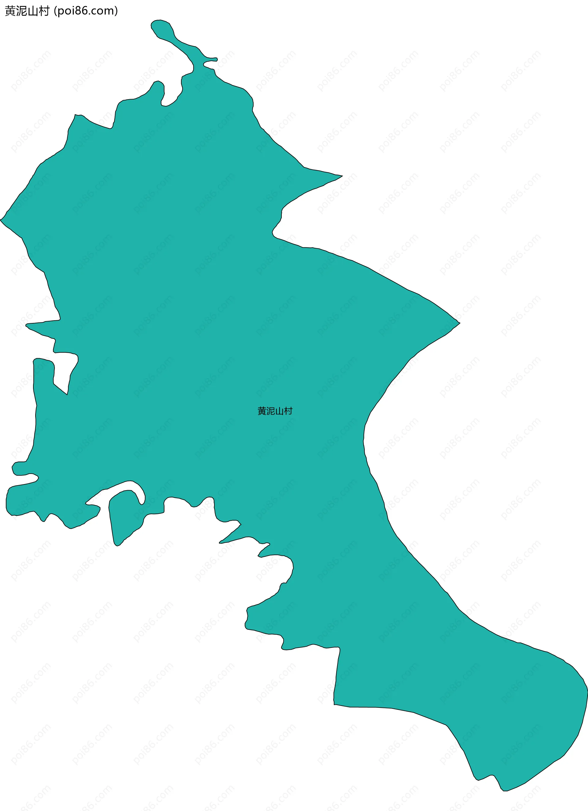 黄泥山村边界地图