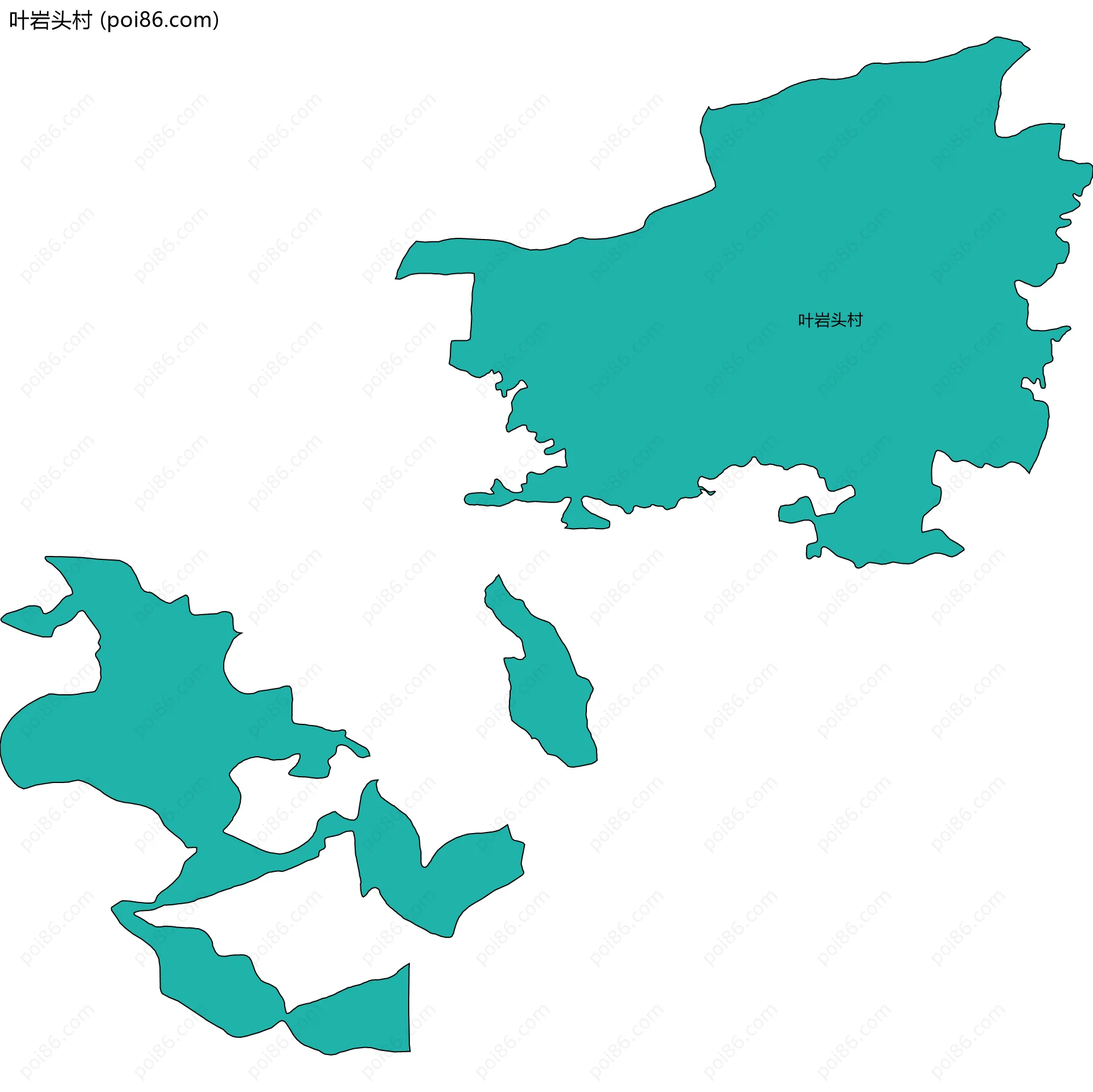 叶岩头村边界地图