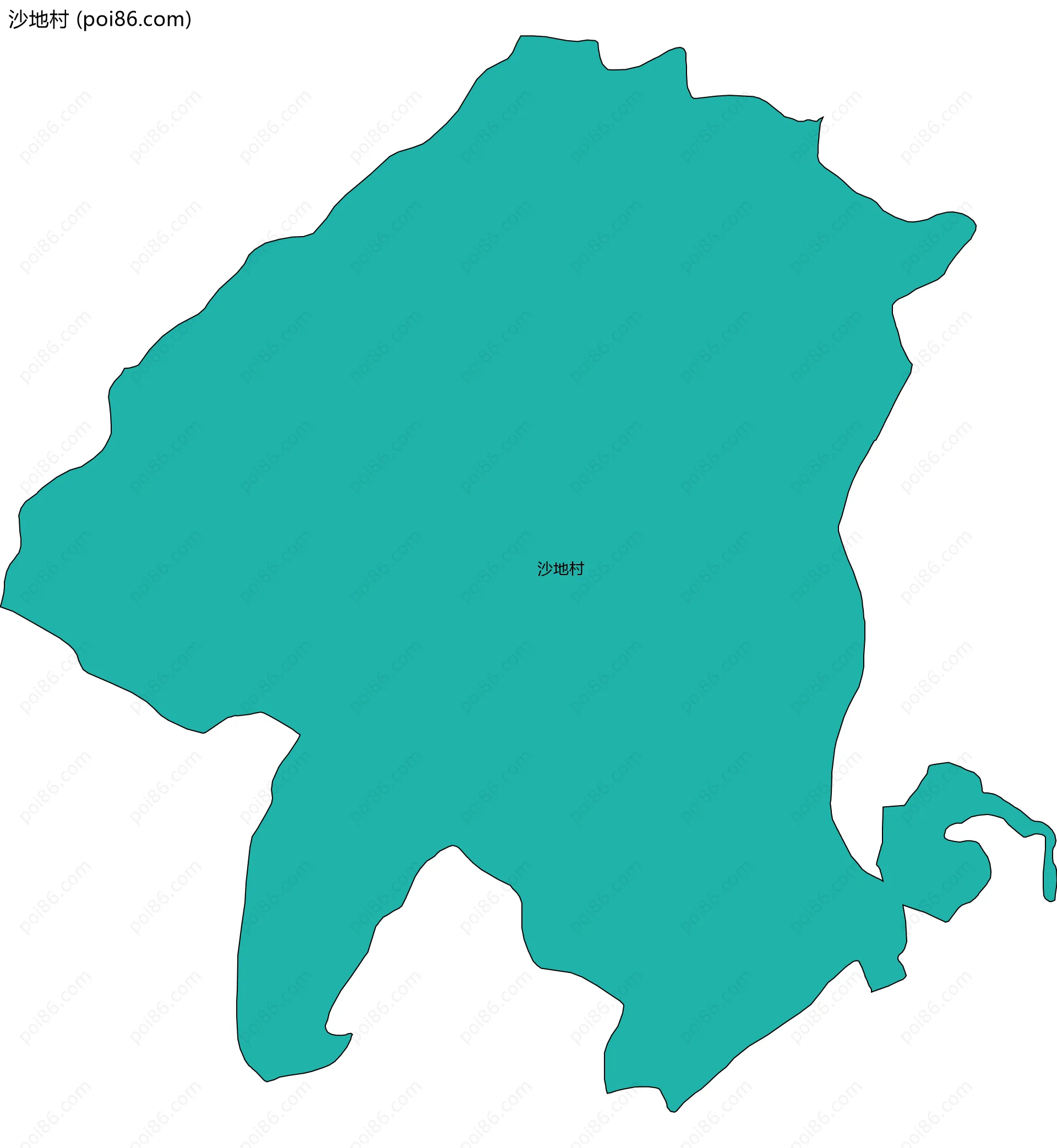 沙地村边界地图