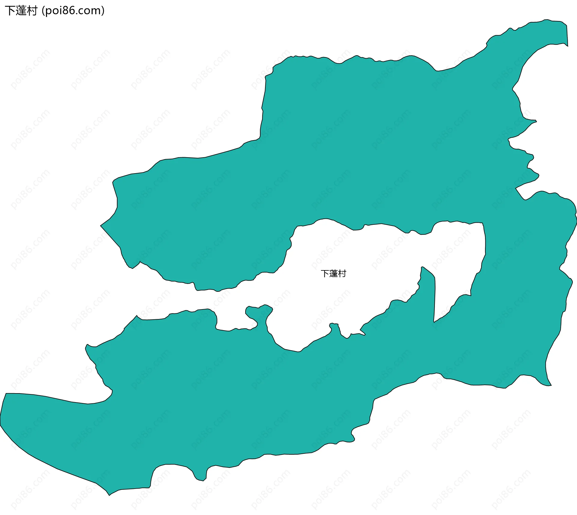 下蓬村边界地图