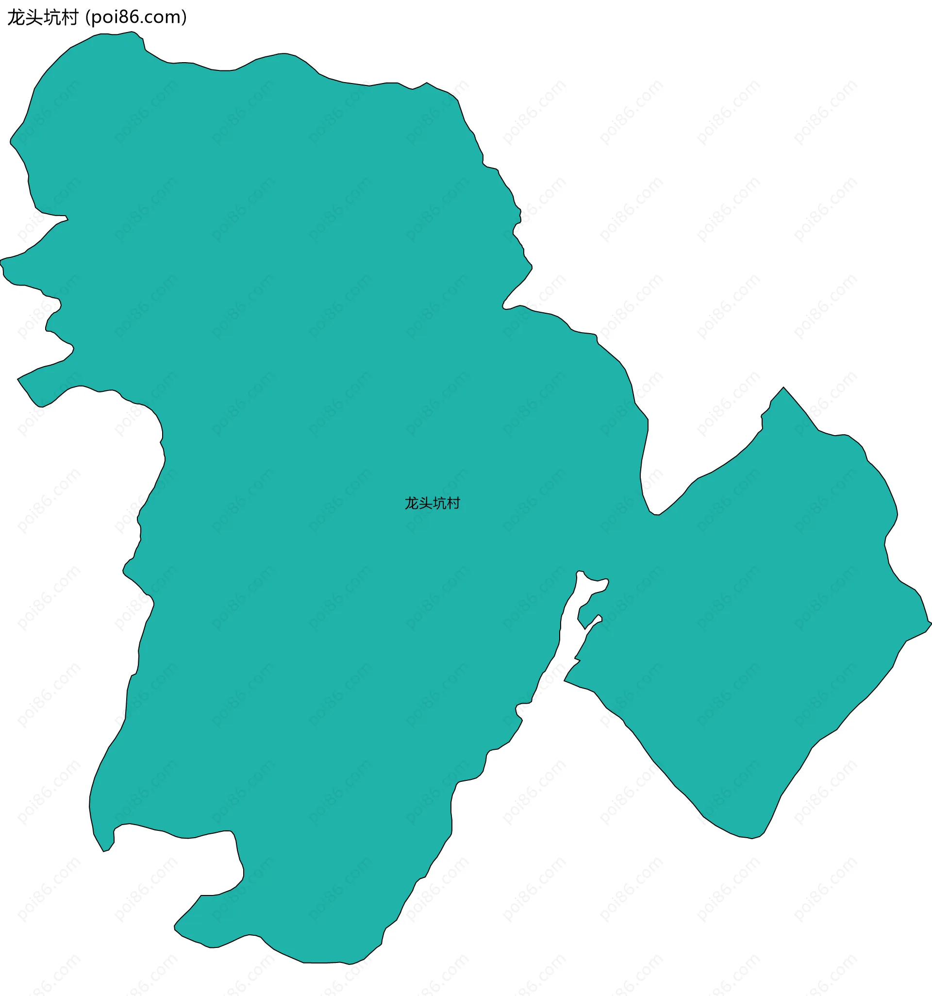 龙头坑村边界地图