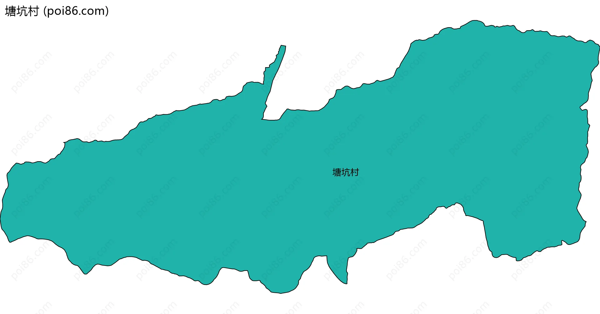 塘坑村边界地图