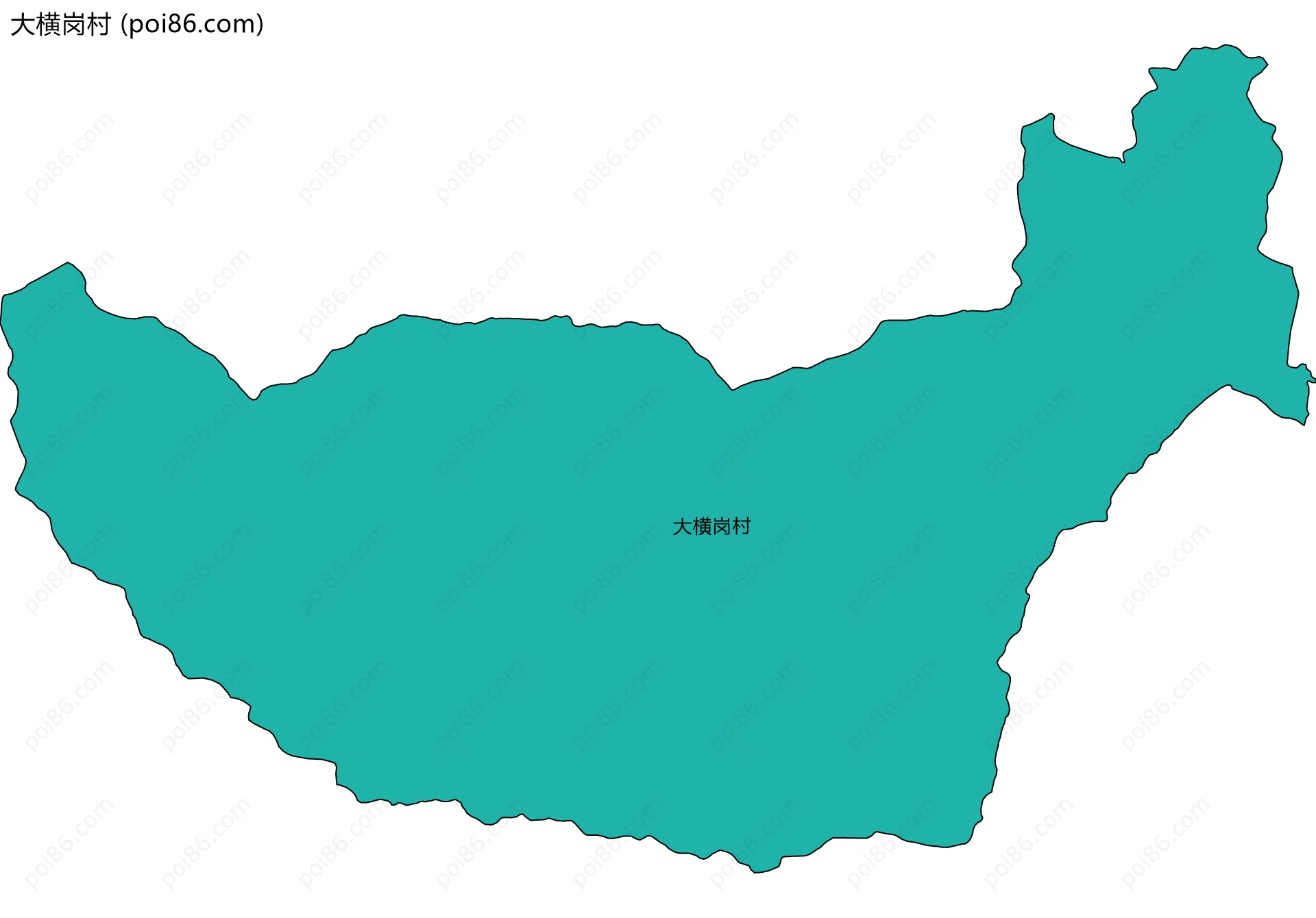 大横岗村边界地图