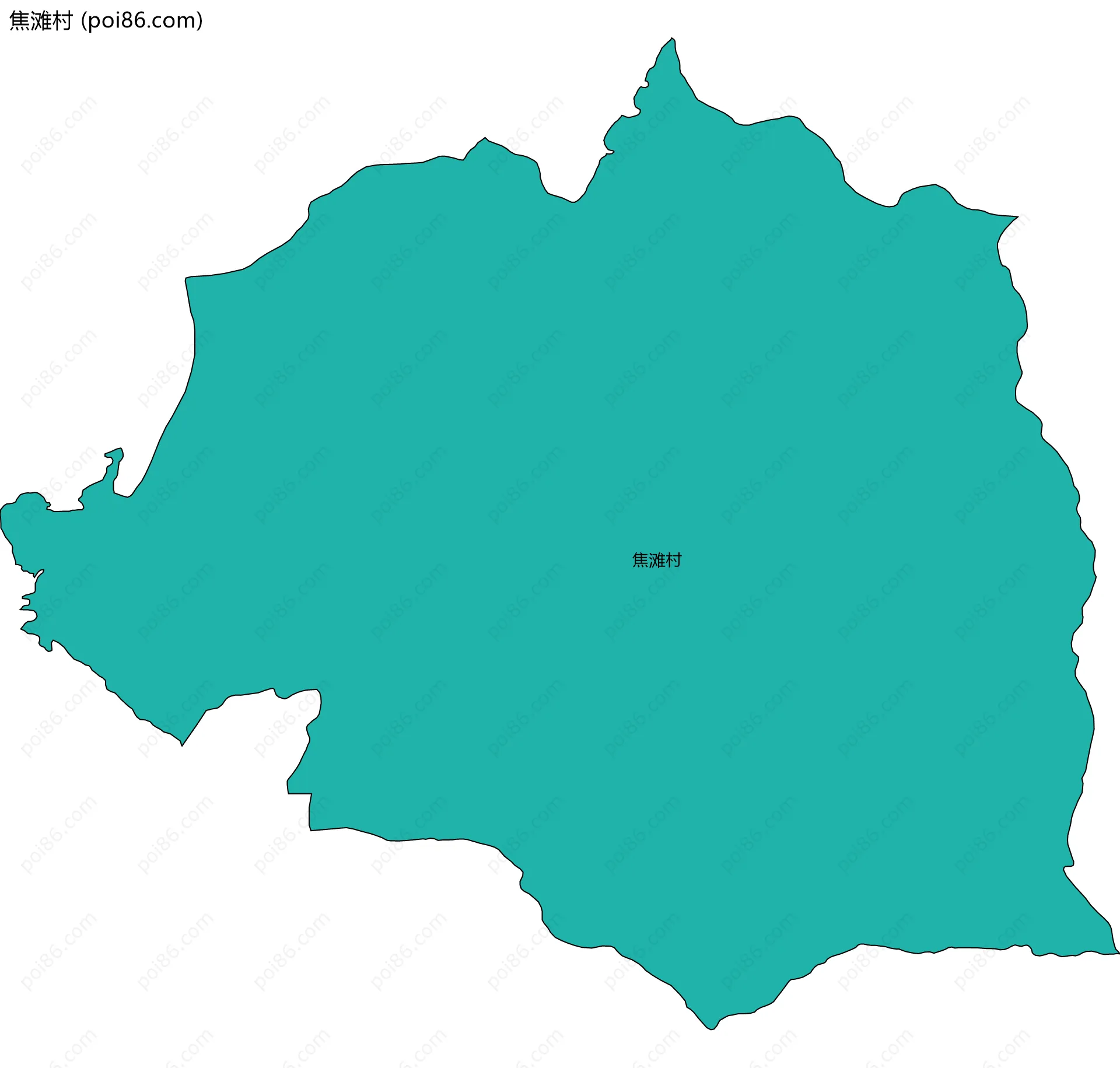 焦滩村边界地图
