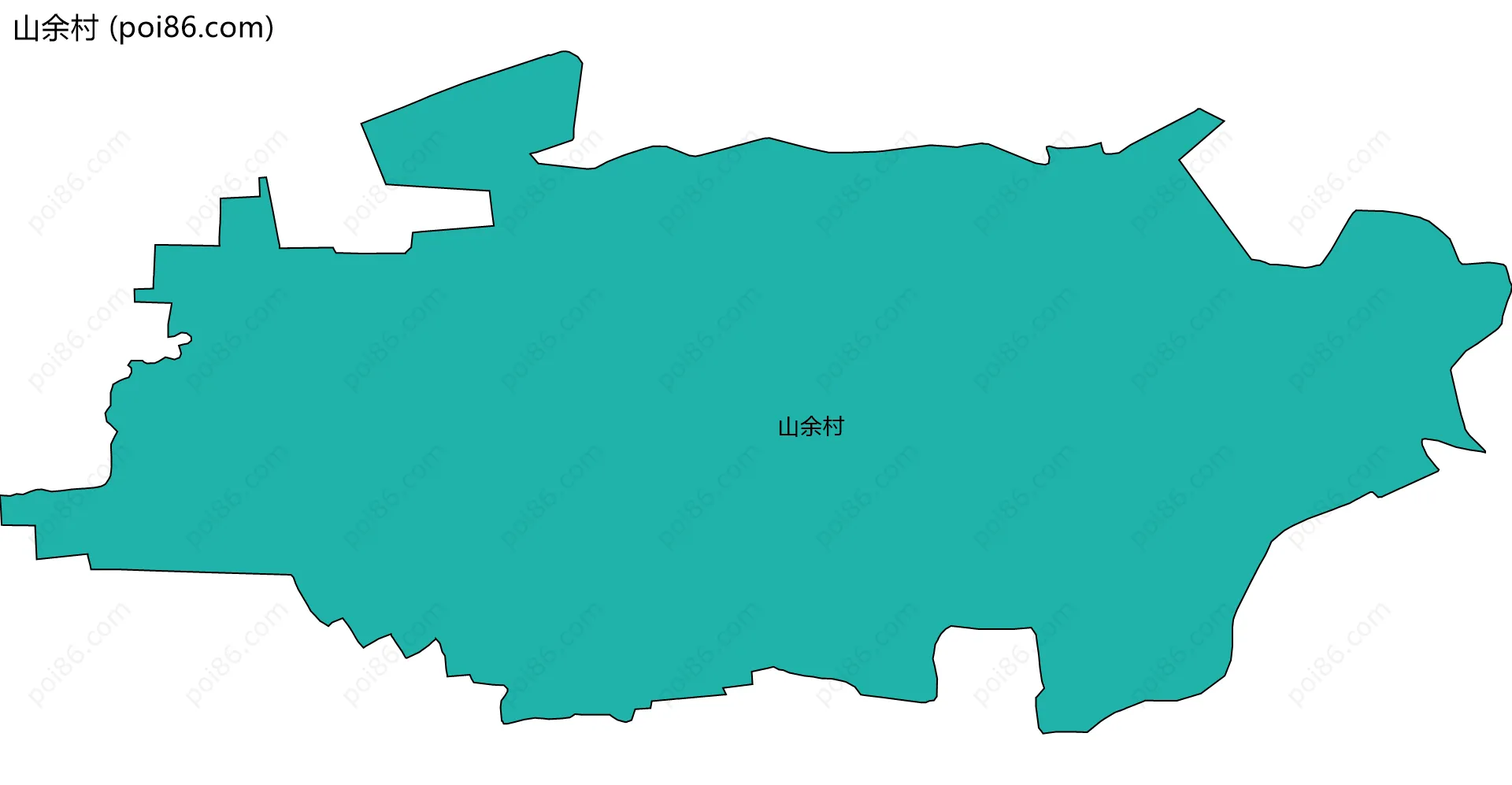 山余村边界地图