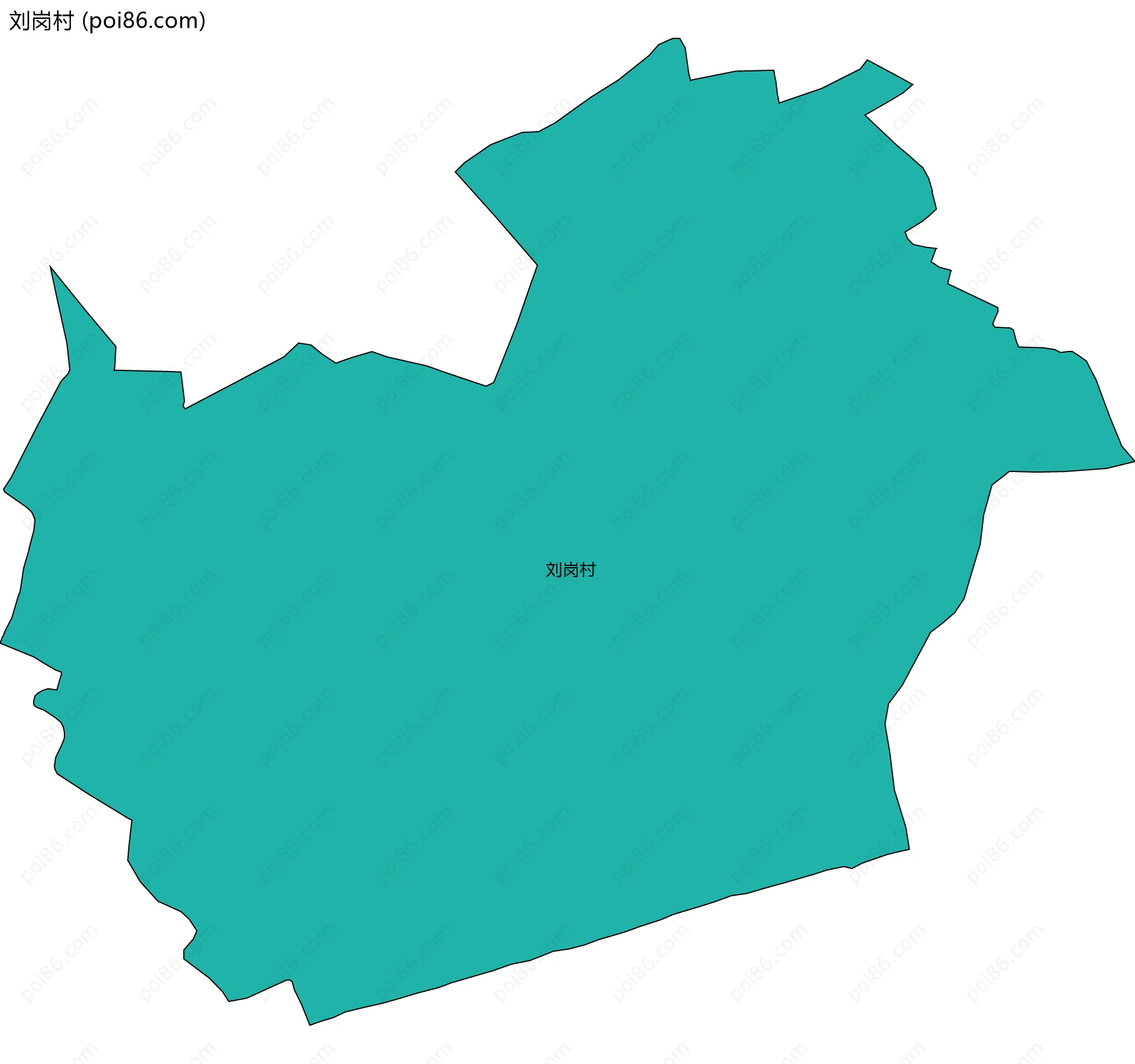 刘岗村边界地图
