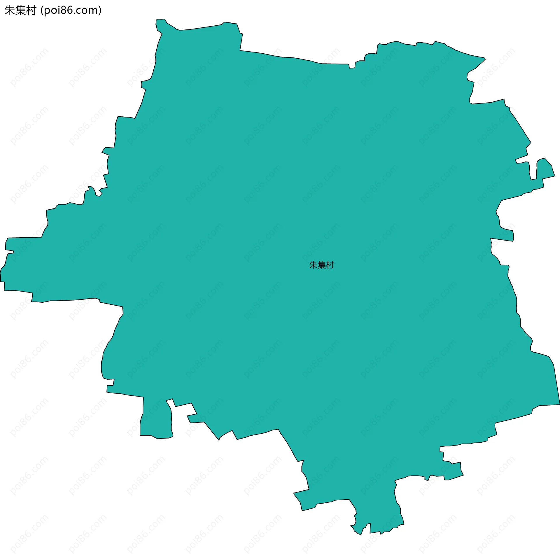 朱集村边界地图
