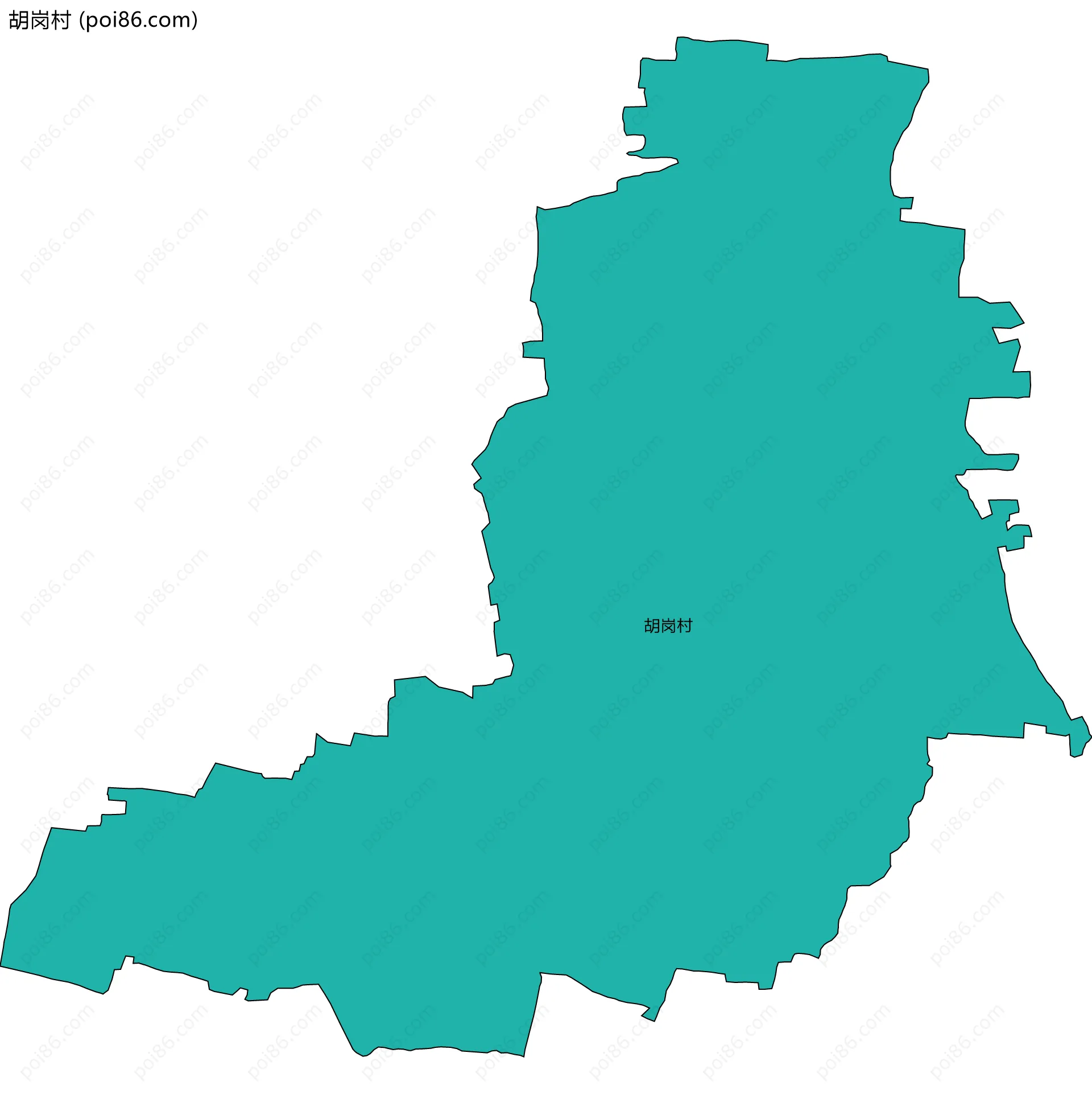 胡岗村边界地图